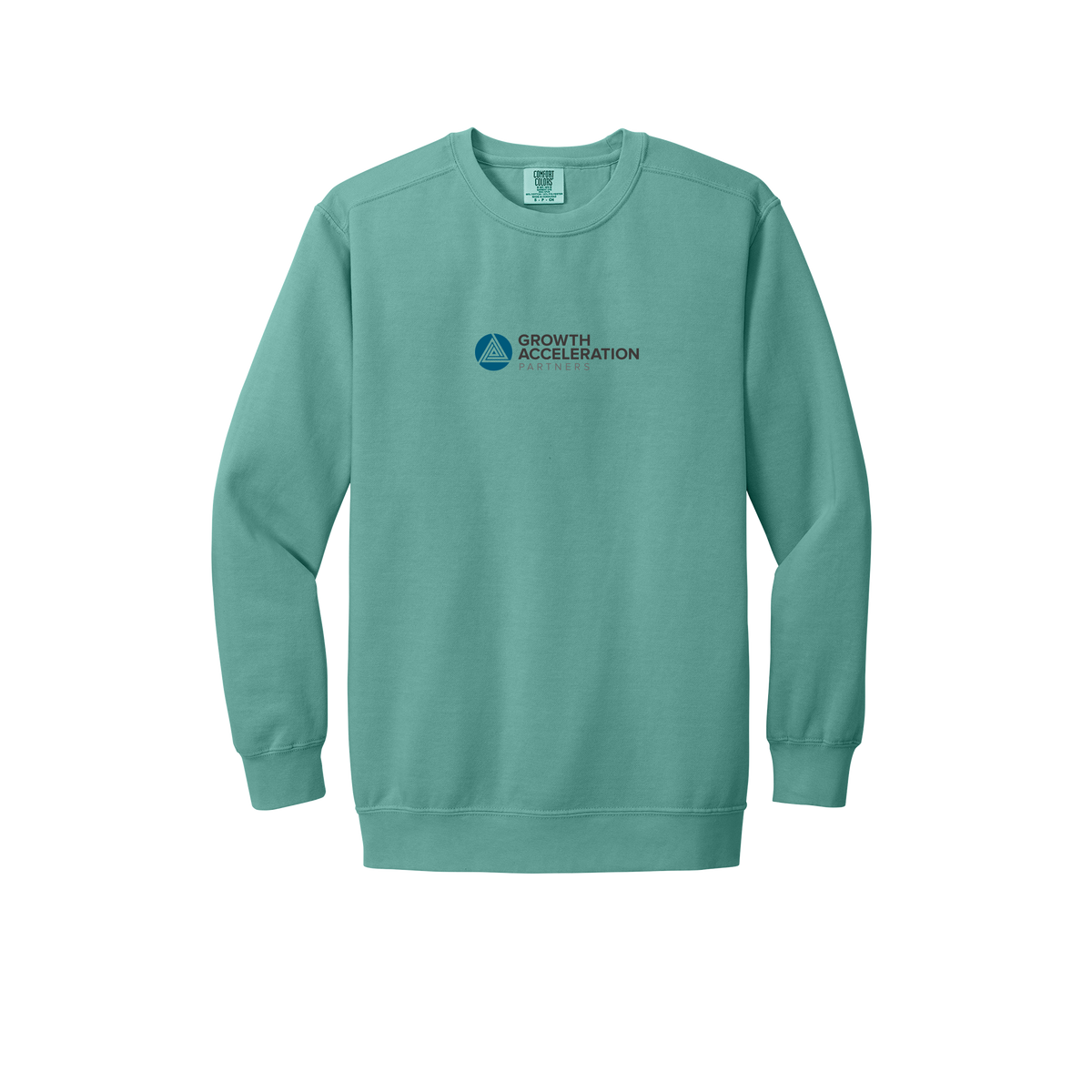 growthaccelerationpartners-premium-comfort-crewneck-dtf-front-1566-seafoam-flat-front