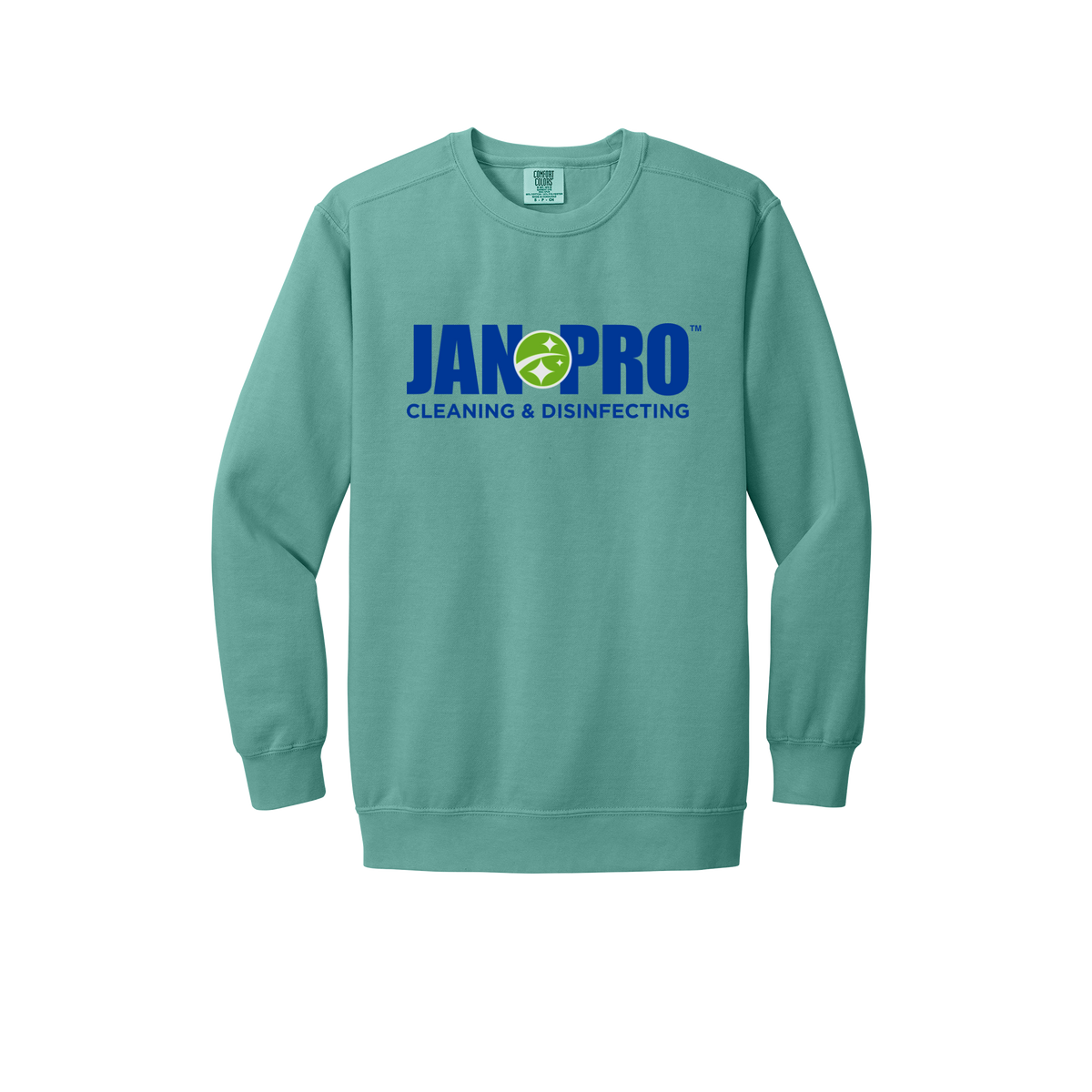 jan-pro-premium-comfort-crewneck-dtf-front-1566-seafoam-flat-front