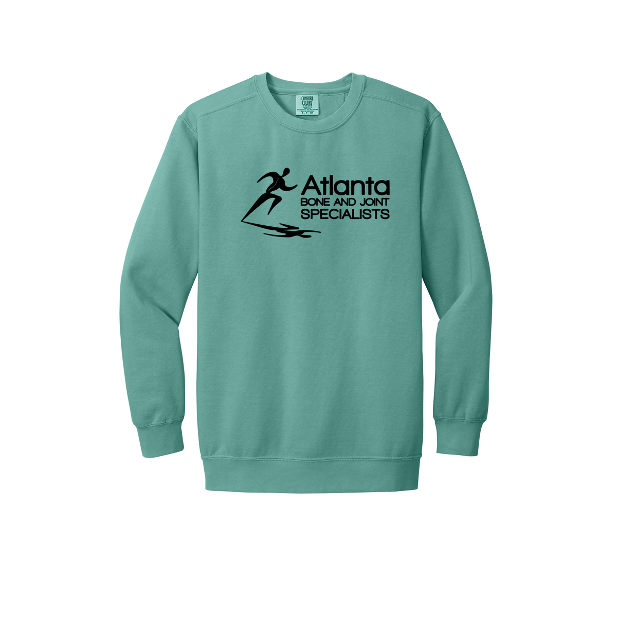 atlantaboneandjoint-premium-clinic-comfort-crewneck-dtf-front-1566-seafoam-flat-front