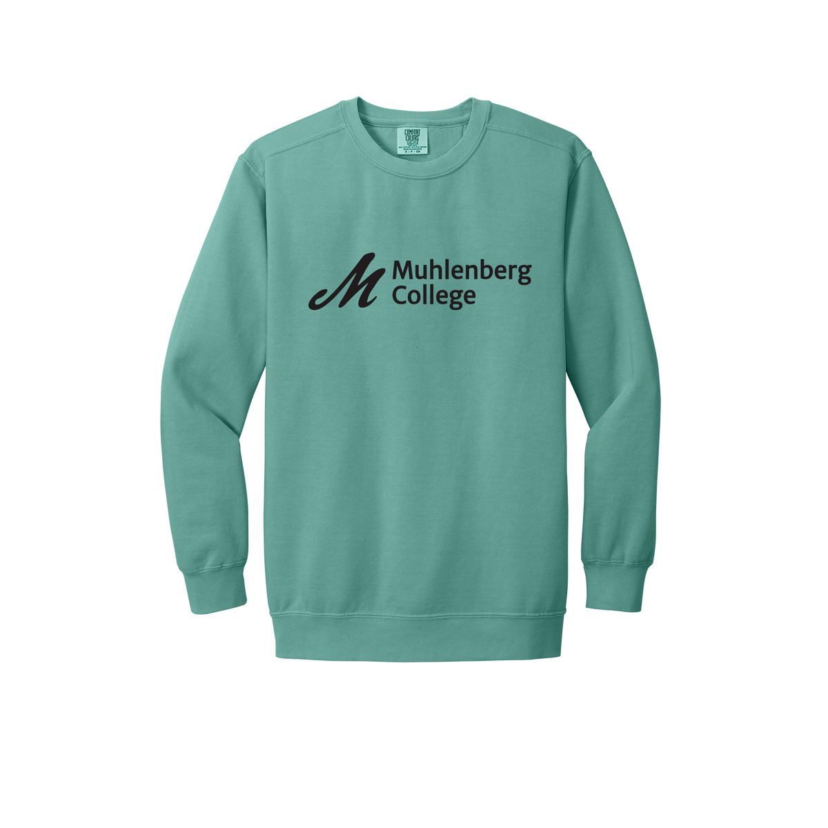 muhlenberg-premium-comfort-crewneck-dtf-front-1566-seafoam-flat-front