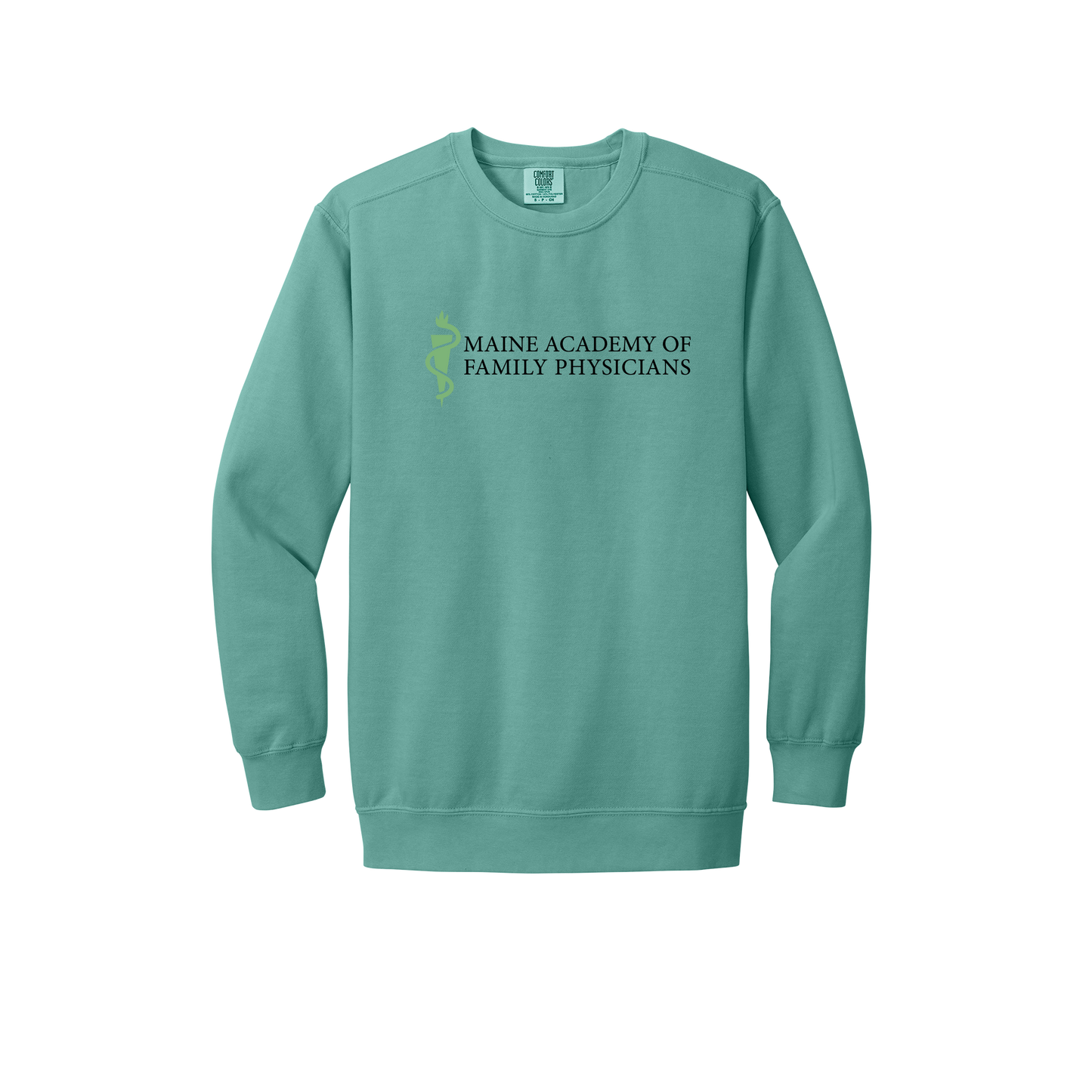 maineafp-premium-clinic-comfort-crewneck-dtf-front-1566-seafoam-flat-front