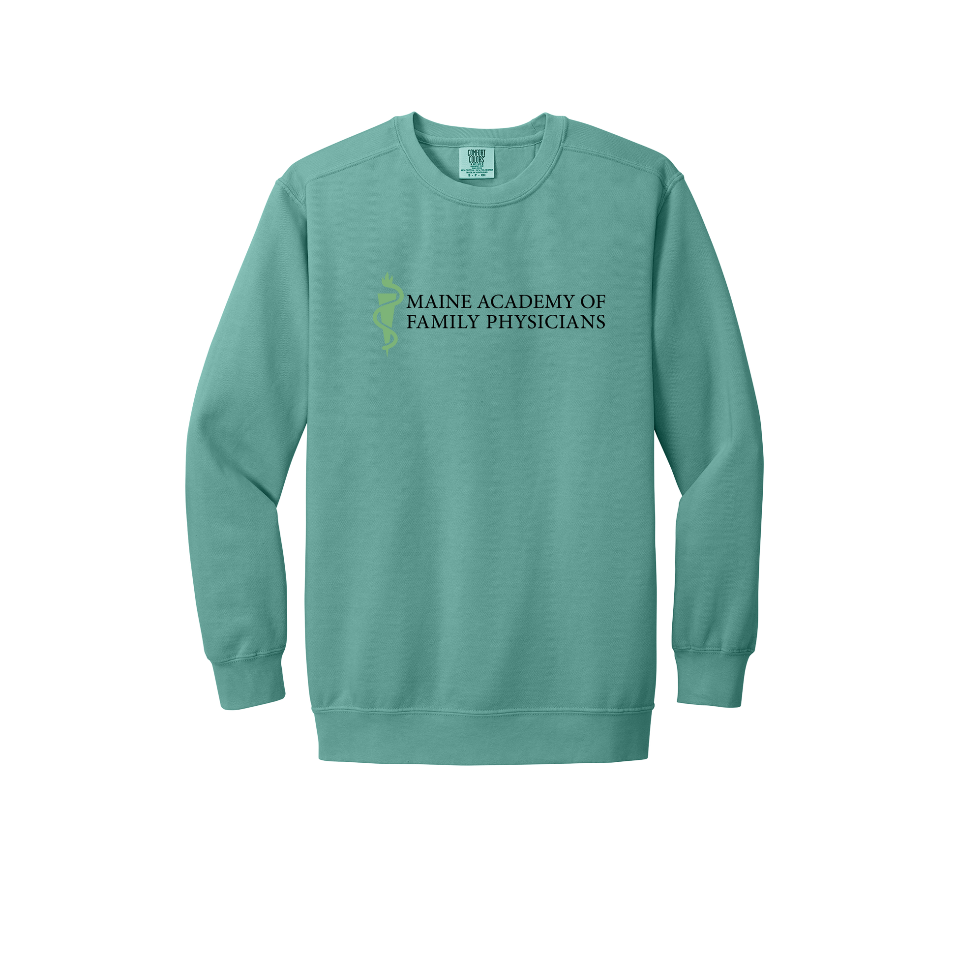 maineafp-premium-clinic-comfort-crewneck-dtf-front-1566-seafoam-flat-front