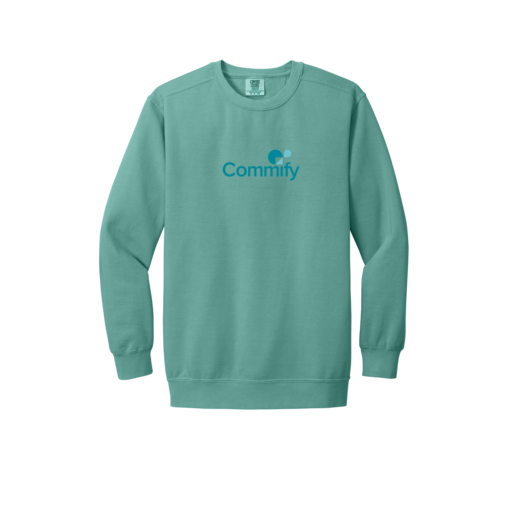 commify-premium-comfort-crewneck-dtf-front-1566-seafoam-flat-front