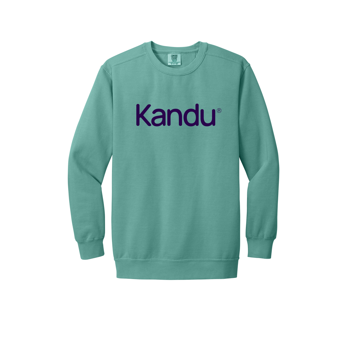 kandu-premium-clinic-comfort-crewneck-dtf-front-1566-seafoam-flat-front