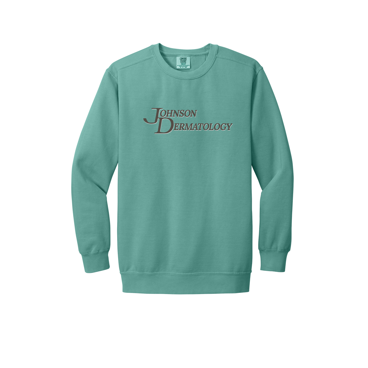 johnsondermatology-premium-clinic-comfort-crewneck-dtf-front-1566-seafoam-flat-front
