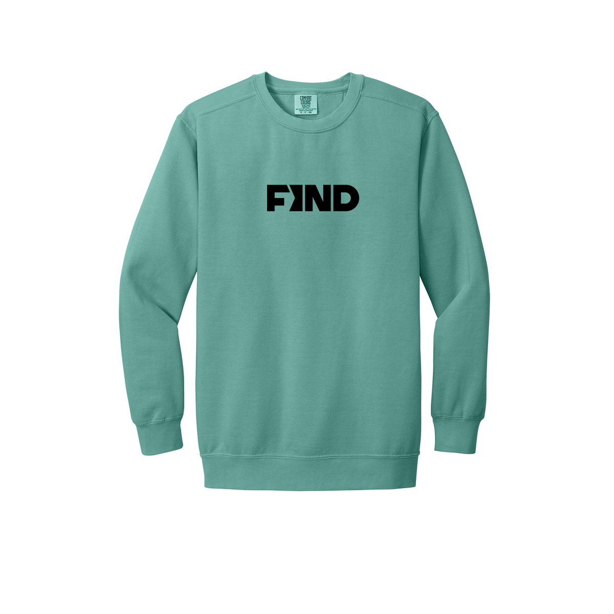 findrealestate-premium-comfort-crewneck-dtf-front-1566-seafoam-flat-front