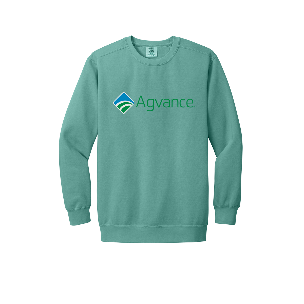 agvance-premium-comfort-crewneck-dtf-front-1566-seafoam-flat-front