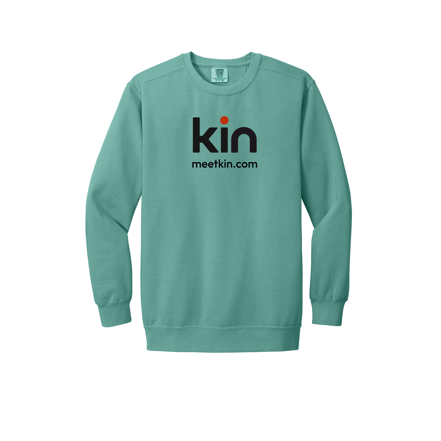 kin-premium-comfort-crewneck-dtf-front-1566-seafoam-flat-front