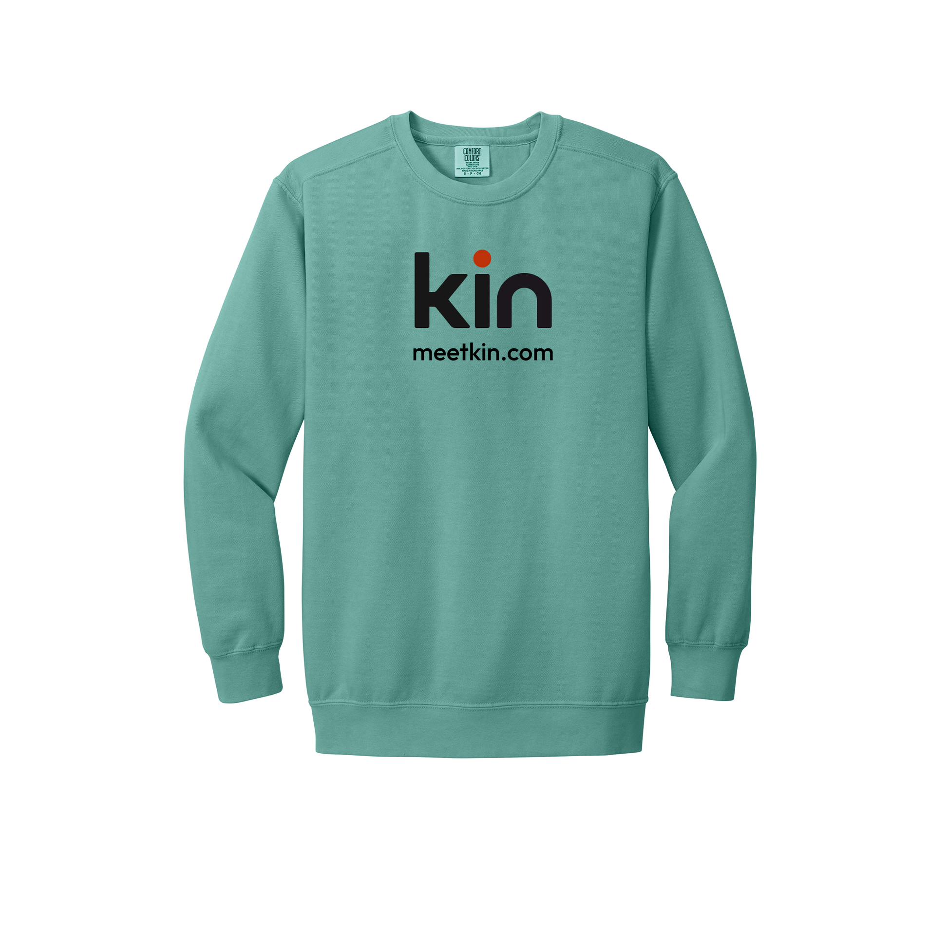 kin-premium-comfort-crewneck-dtf-front-1566-seafoam-flat-front