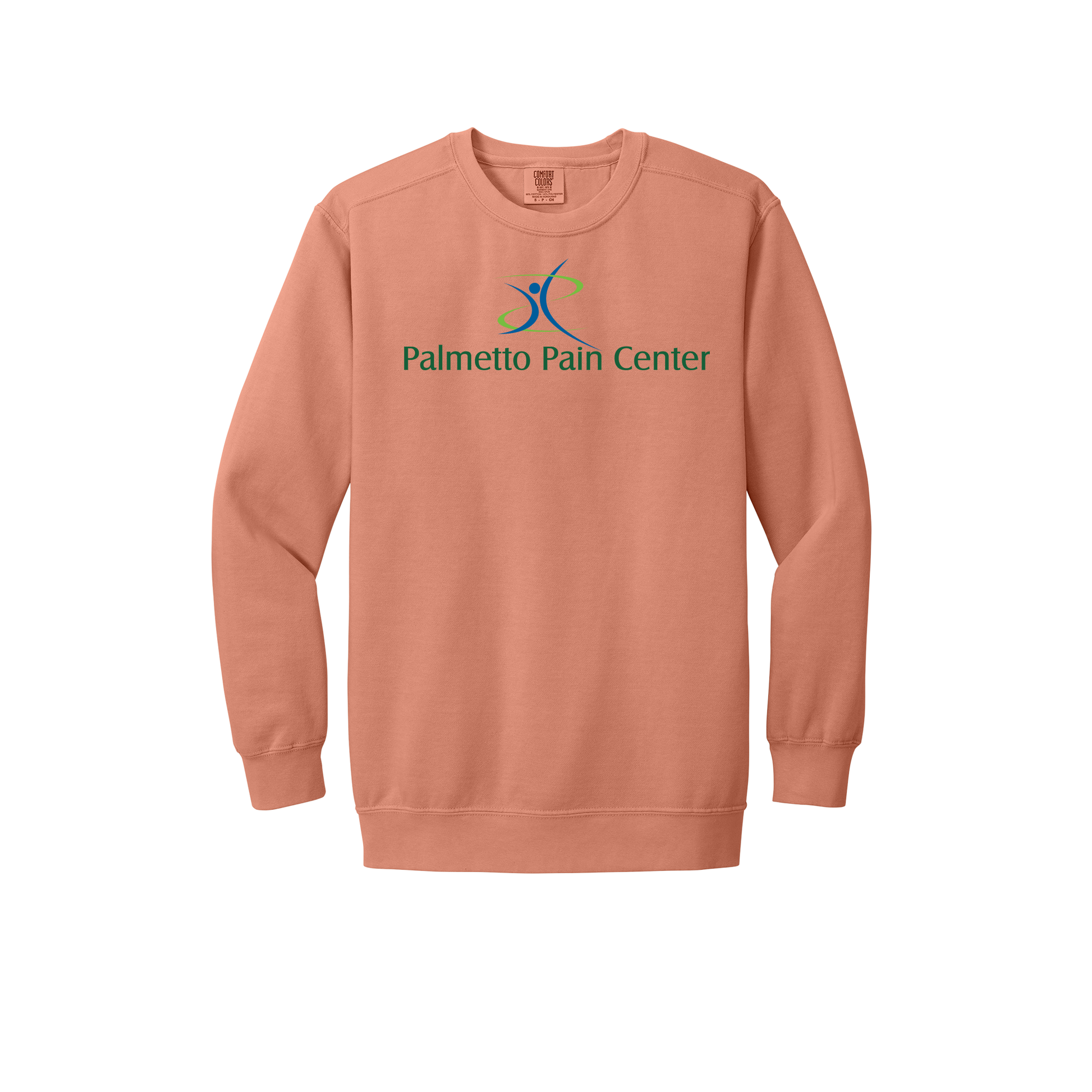 palmetto-pain-center-premium-clinic-comfort-crewneck-dtf-front-1566-terracotta-flat-front