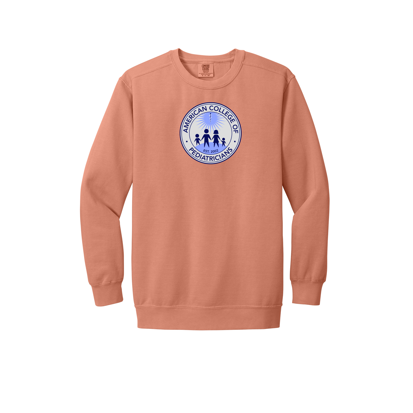 acpeds-premium-clinic-comfort-crewneck-dtf-front-1566-terracotta-flat-front