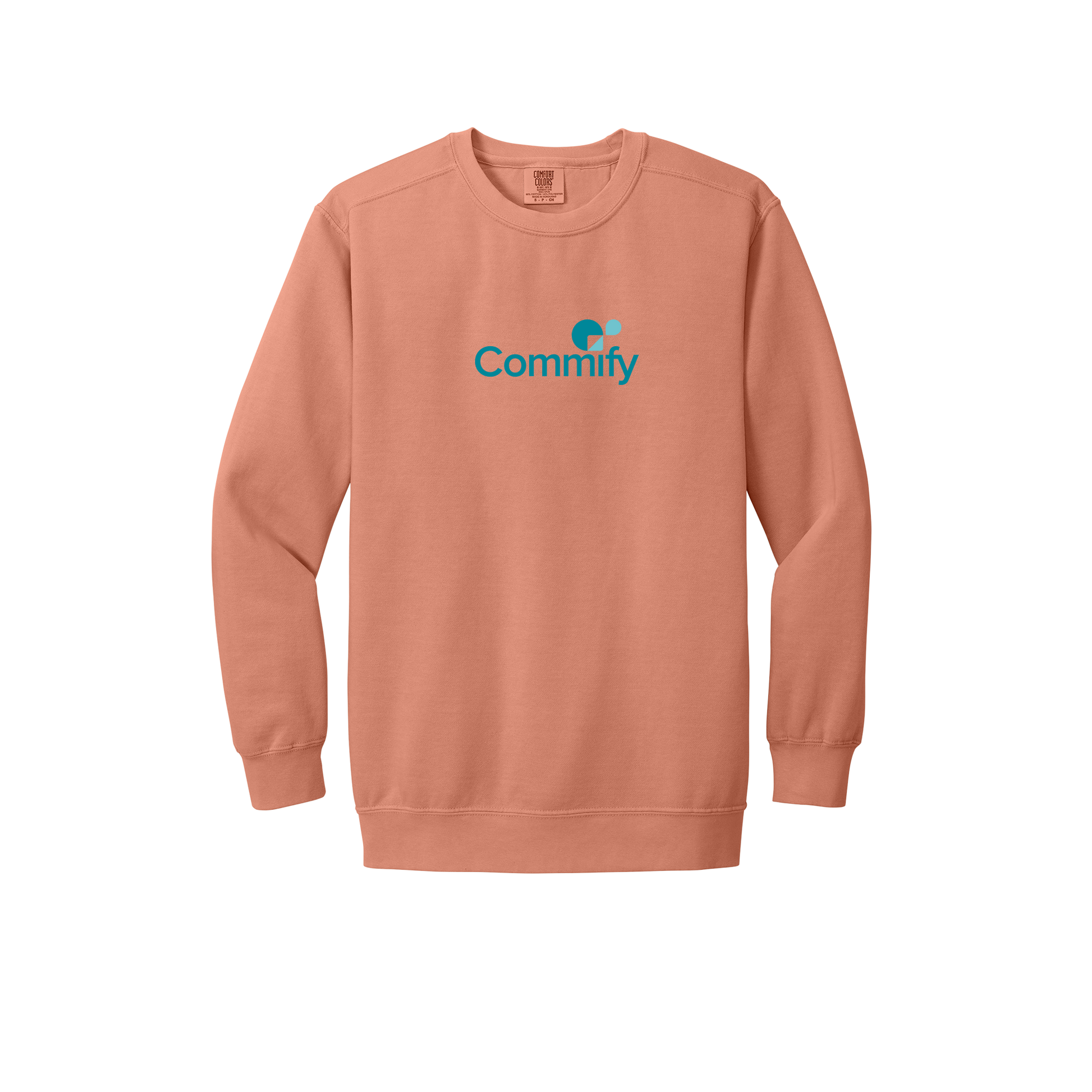 commify-premium-comfort-crewneck-dtf-front-1566-terracotta-flat-front