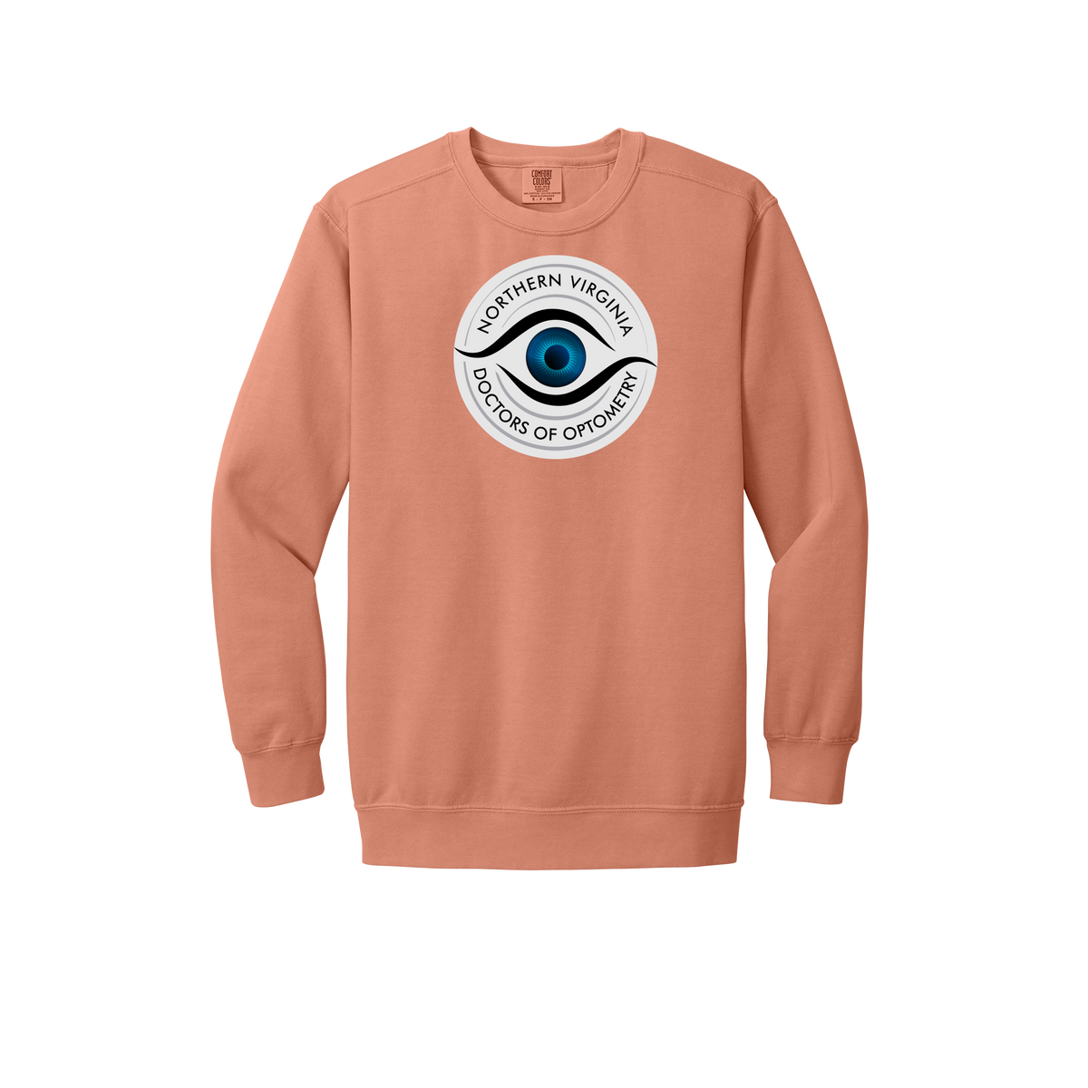 novaeyedocs-premium-clinic-comfort-crewneck-dtf-front-1566-terracotta-flat-front