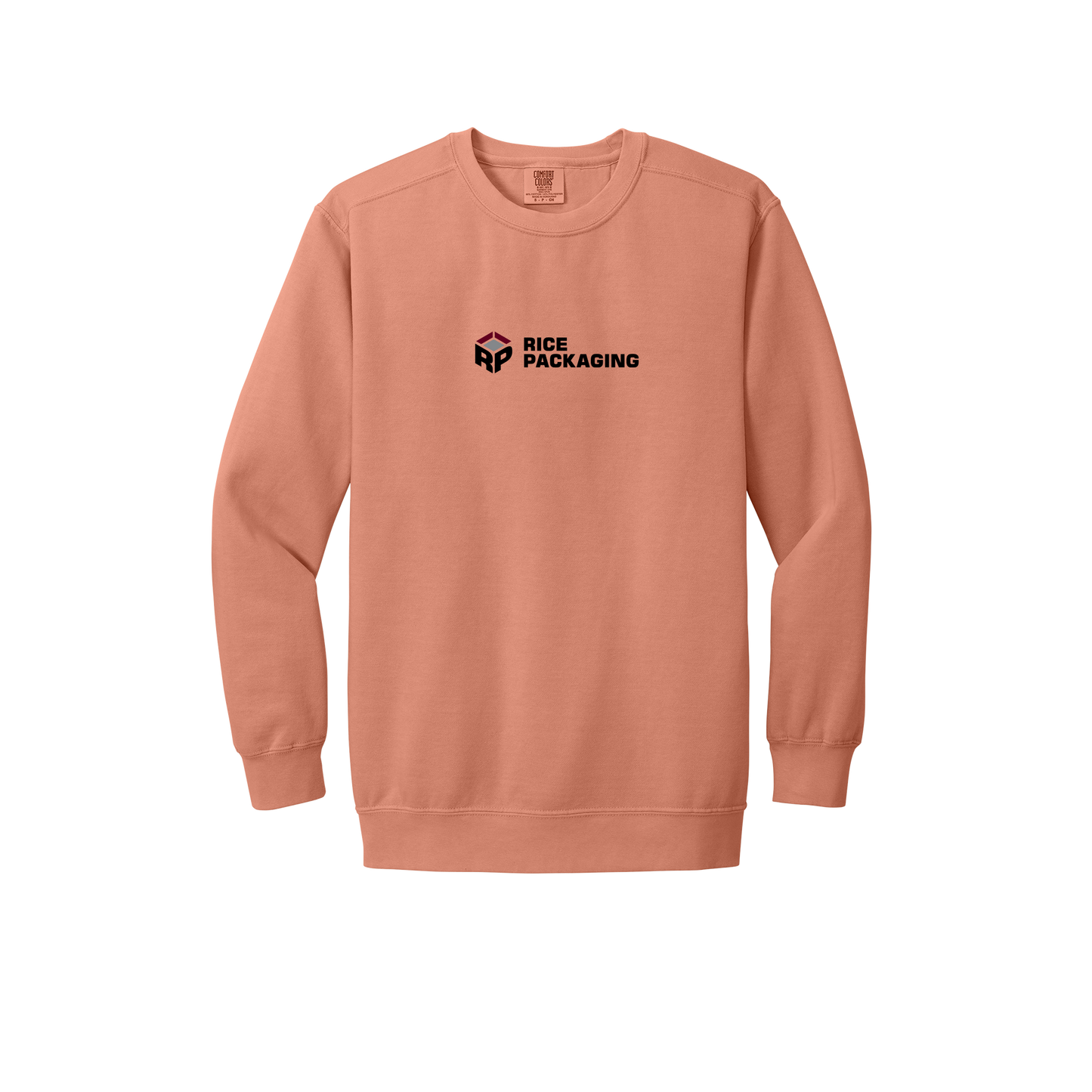 ricepackaging-premium-comfort-crewneck-dtf-front-1566-terracotta-flat-front