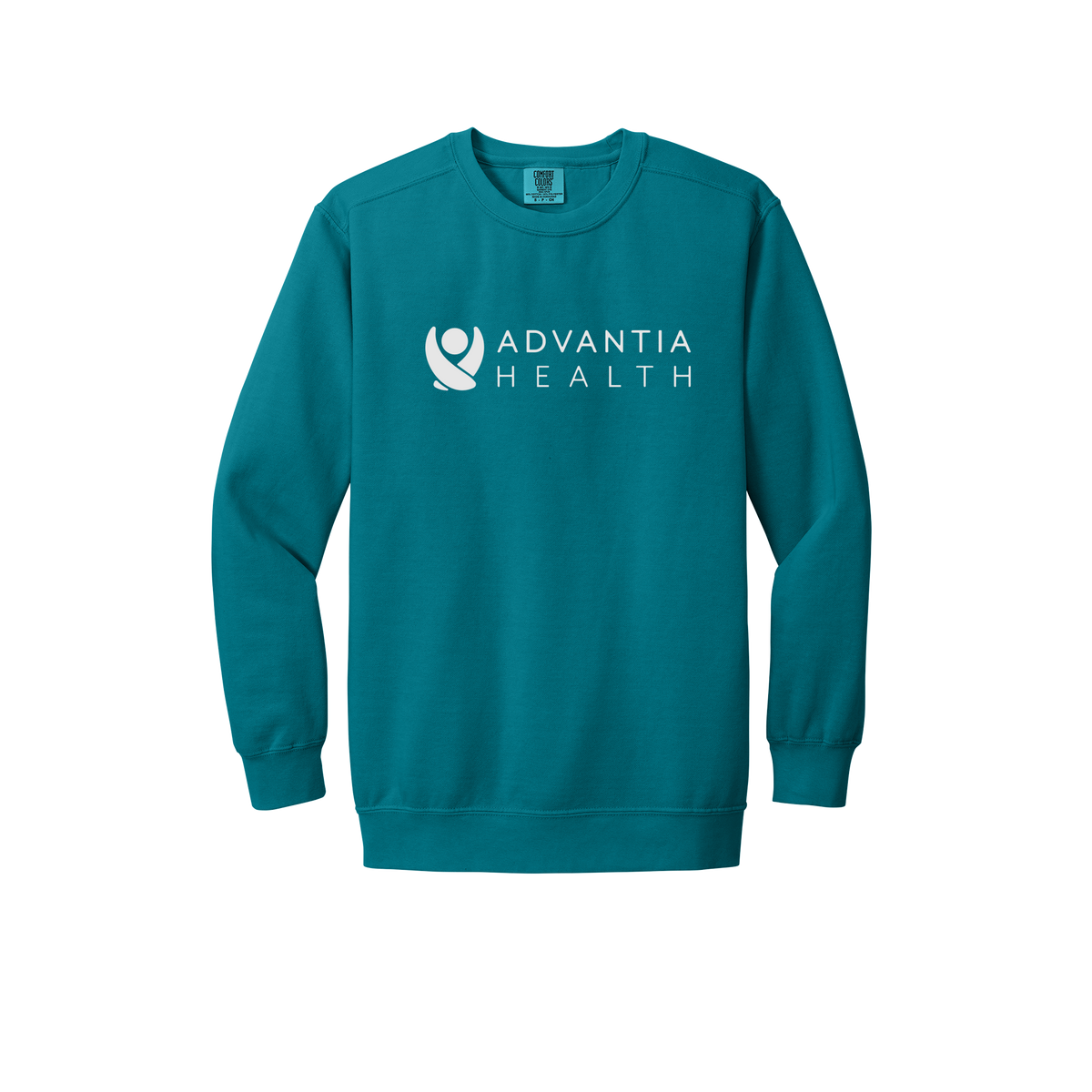 advantiahealth-premium-clinic-comfort-crewneck-dtf-front-1566-topazblue-flat-front