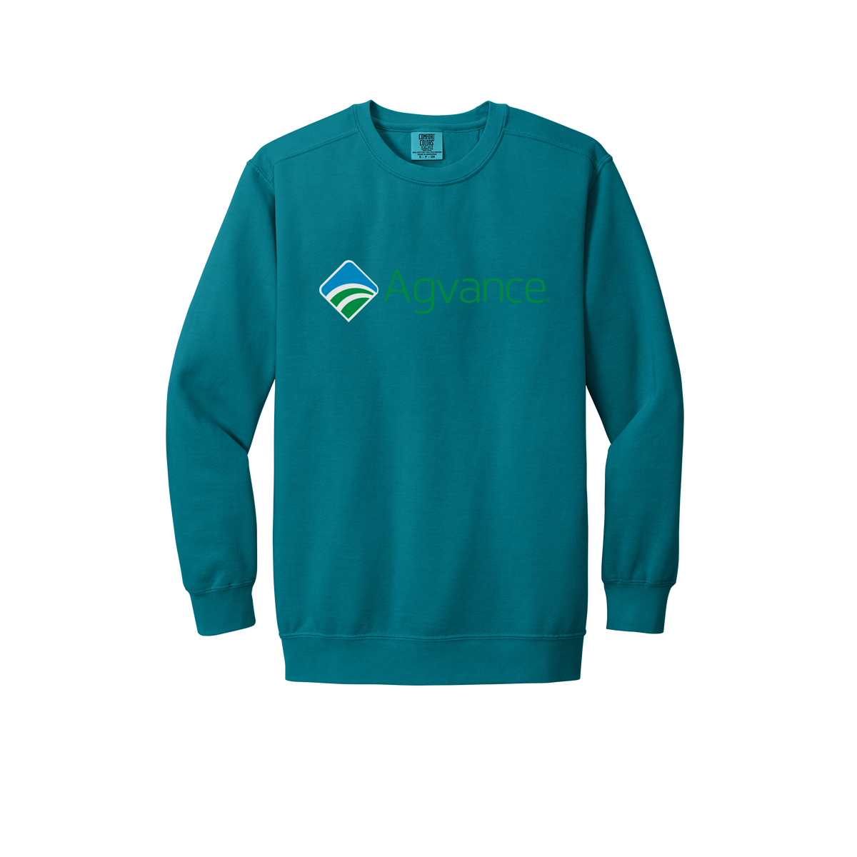 agvance-premium-comfort-crewneck-dtf-front-1566-topazblue-flat-front