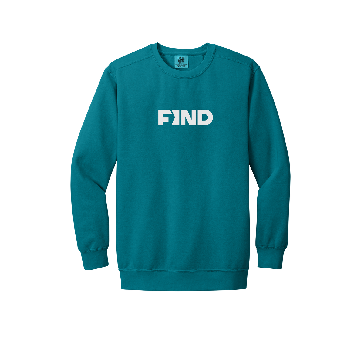 findrealestate-premium-comfort-crewneck-dtf-front-1566-topazblue-flat-front