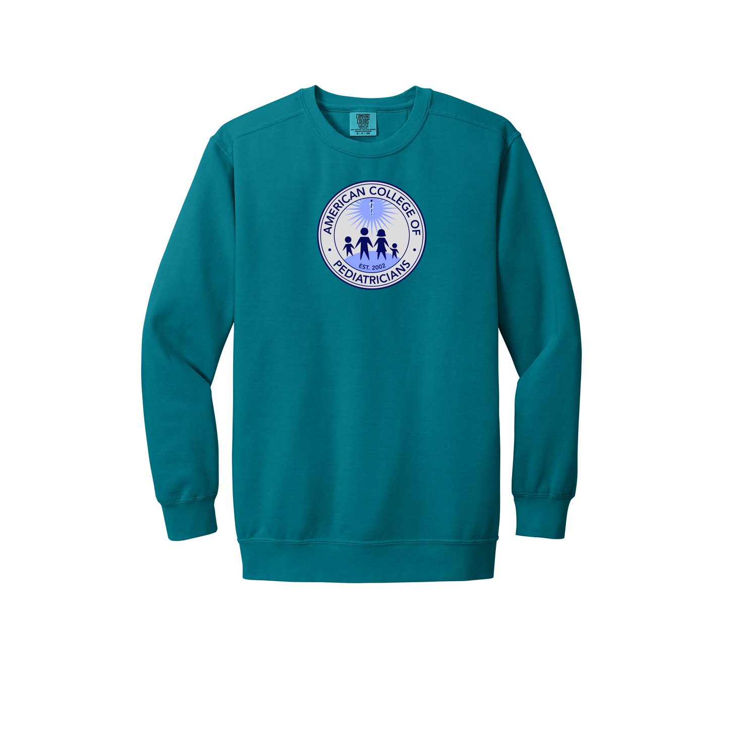acpeds-premium-clinic-comfort-crewneck-dtf-front-1566-topazblue-flat-front