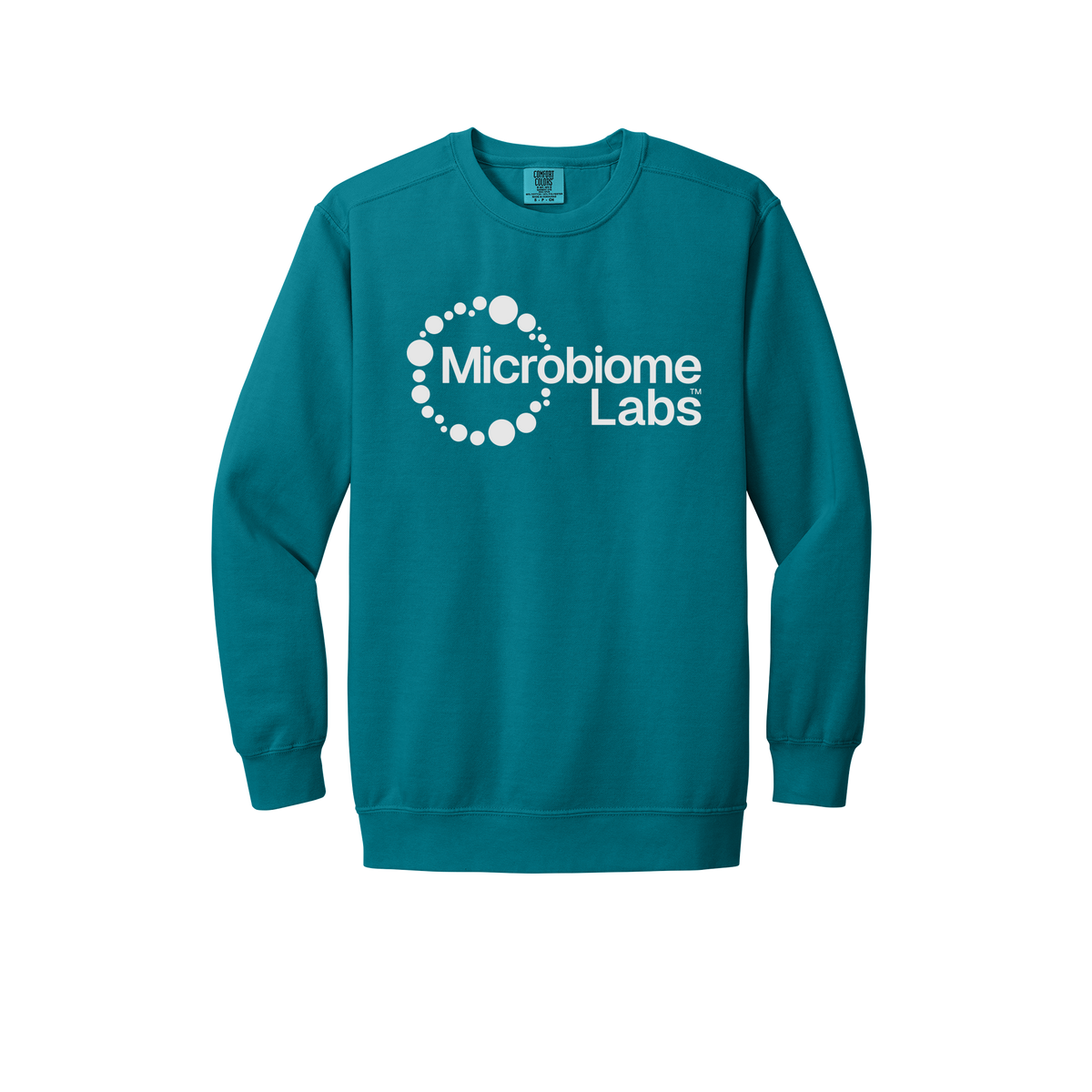 microbiomelabs-premium-comfort-crewneck-dtf-front-1566-topazblue-flat-front