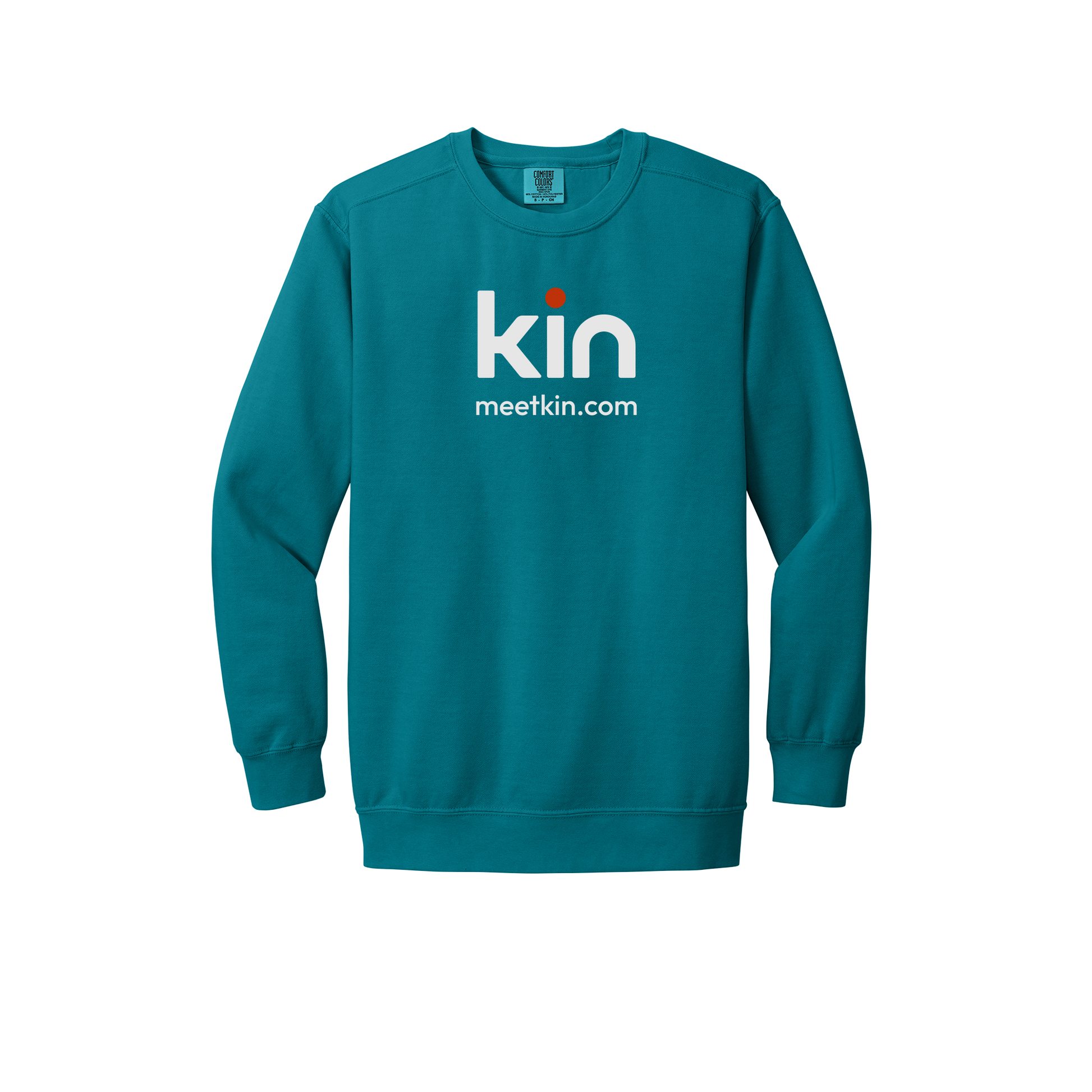 kin-premium-comfort-crewneck-dtf-front-1566-topazblue-flat-front