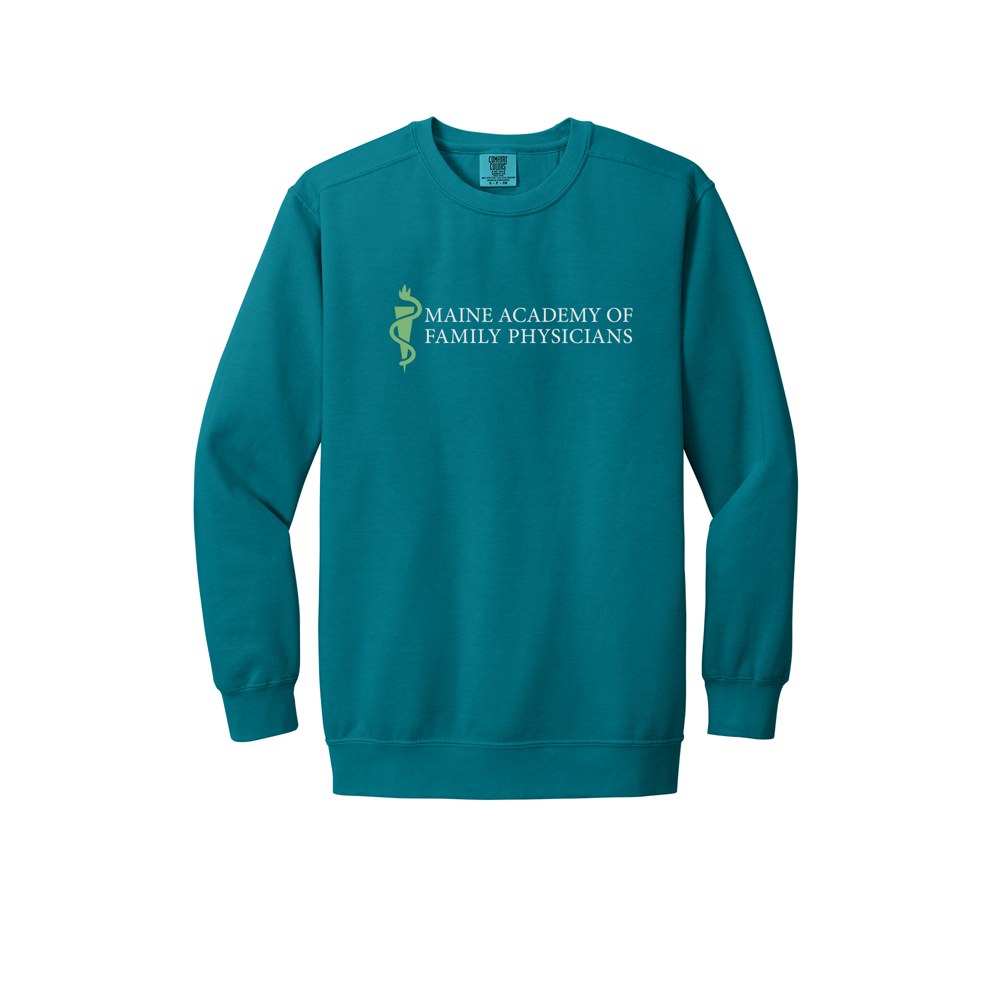 maineafp-premium-clinic-comfort-crewneck-dtf-front-1566-topazblue-flat-front