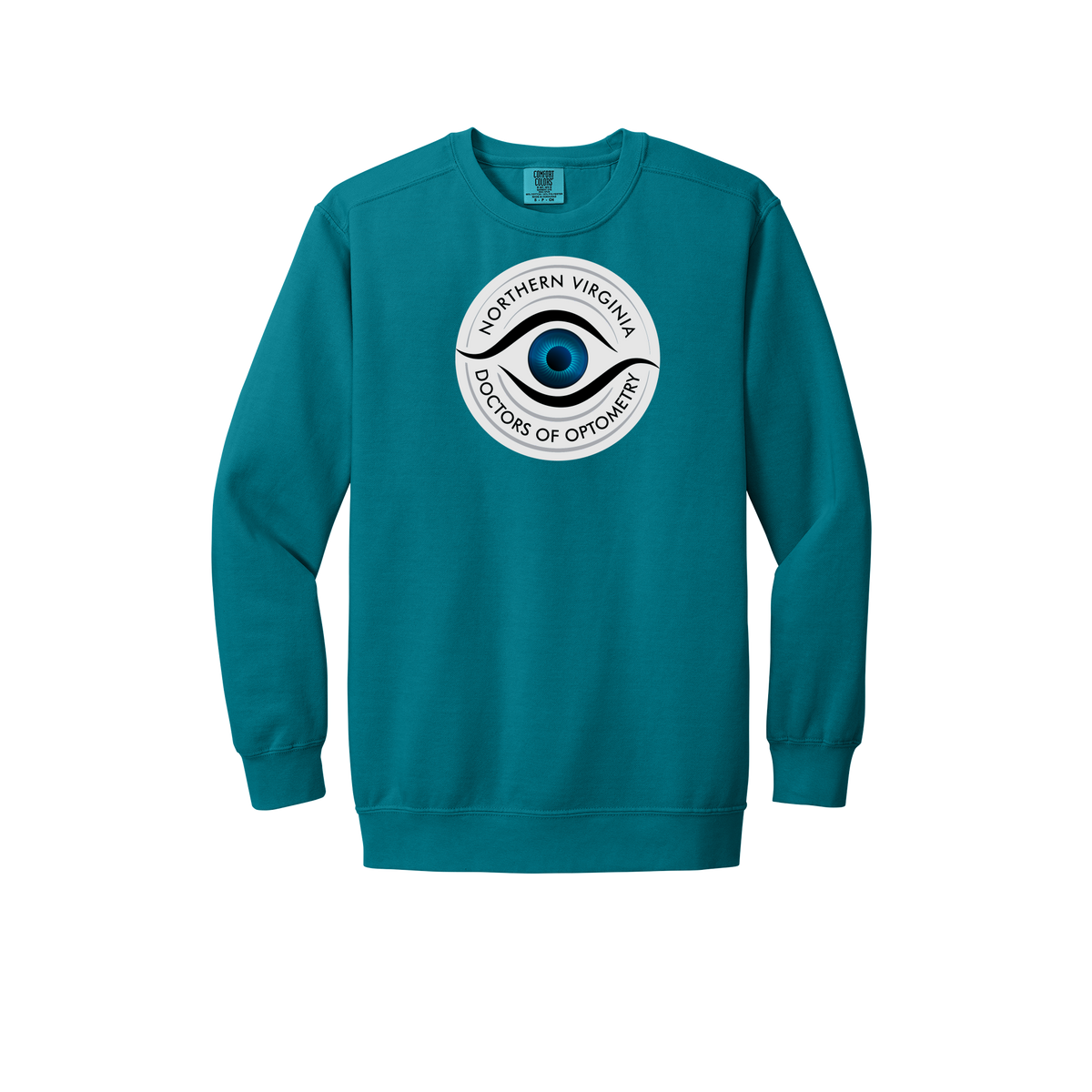 novaeyedocs-premium-clinic-comfort-crewneck-dtf-front-1566-topazblue-flat-front