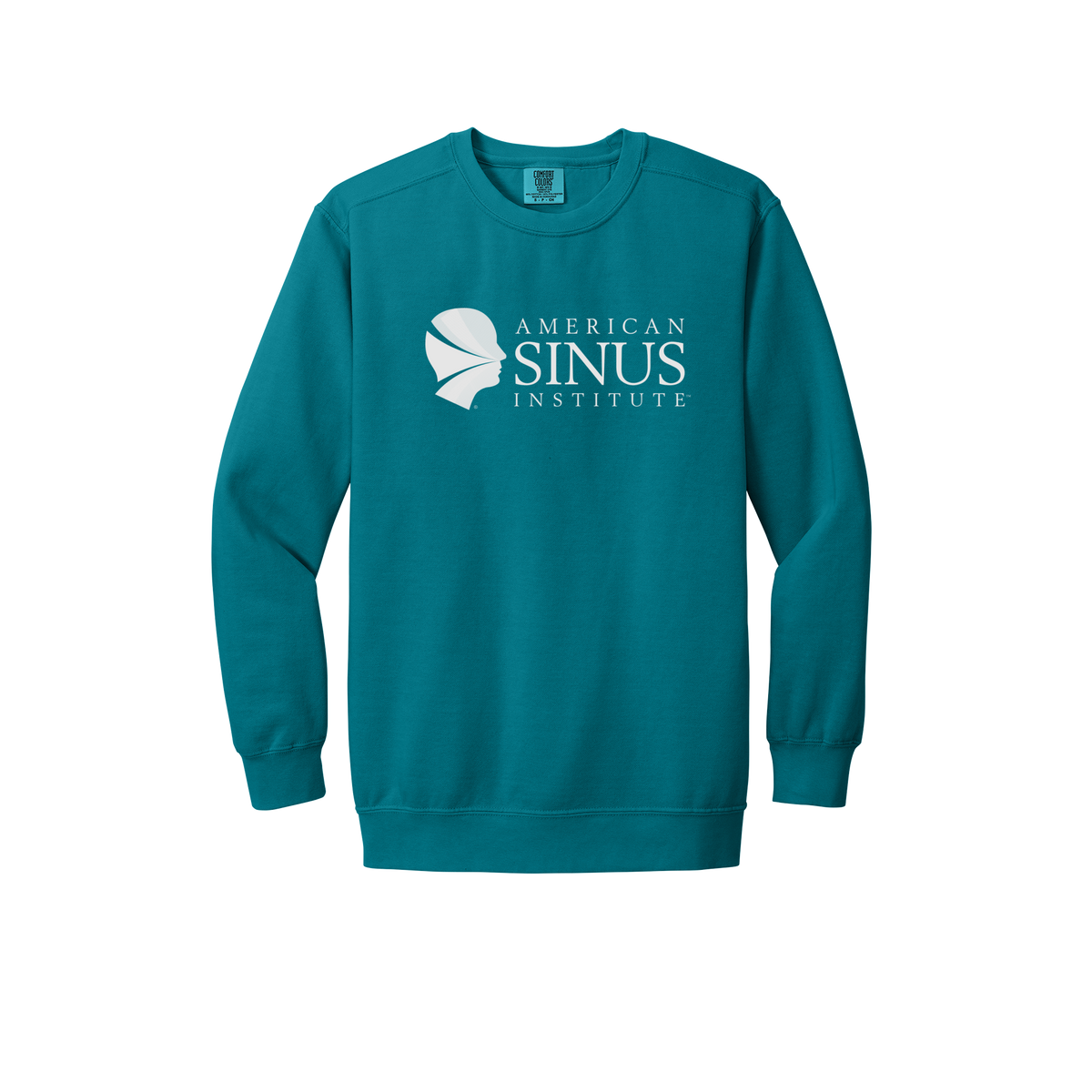 americansinus-premium-clinic-comfort-crewneck-dtf-front-1566-topazblue-flat-front