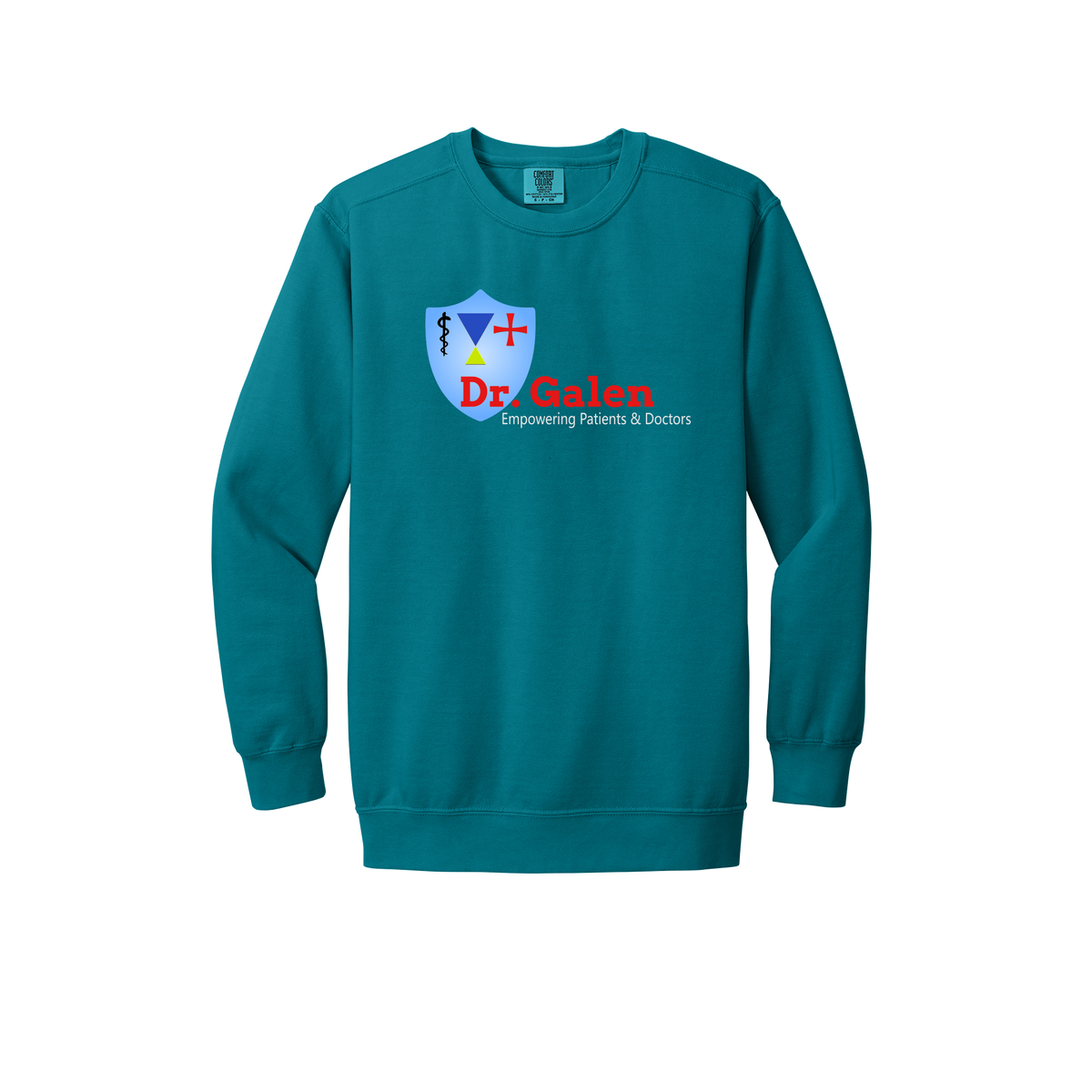 drgalen-premium-clinic-comfort-crewneck-dtf-front-1566-topazblue-flat-front