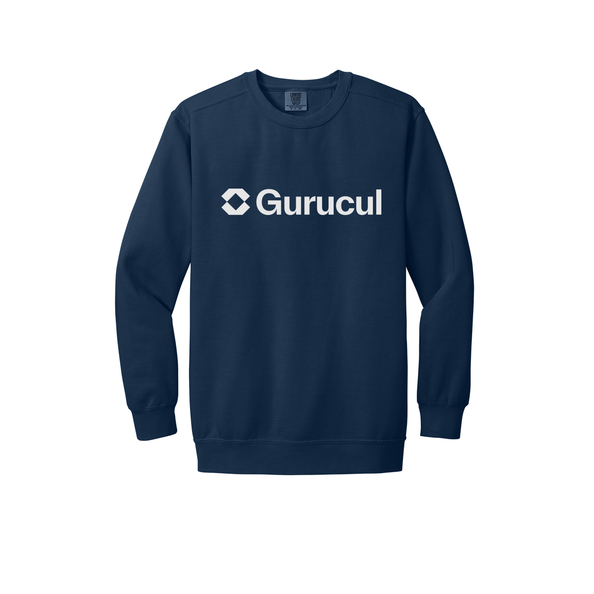 gurucul-premium-comfort-crewneck-dtf-front-1566-truenavy-flat-front
