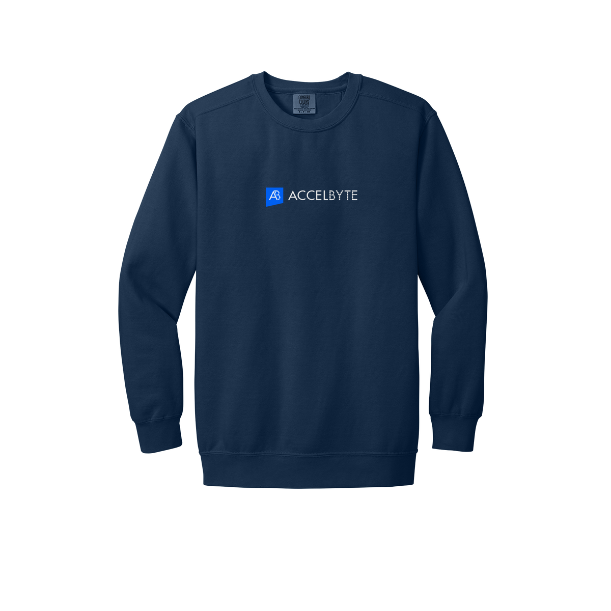 accelbyte-premium-comfort-crewneck-dtf-front-1566-truenavy-flat-front