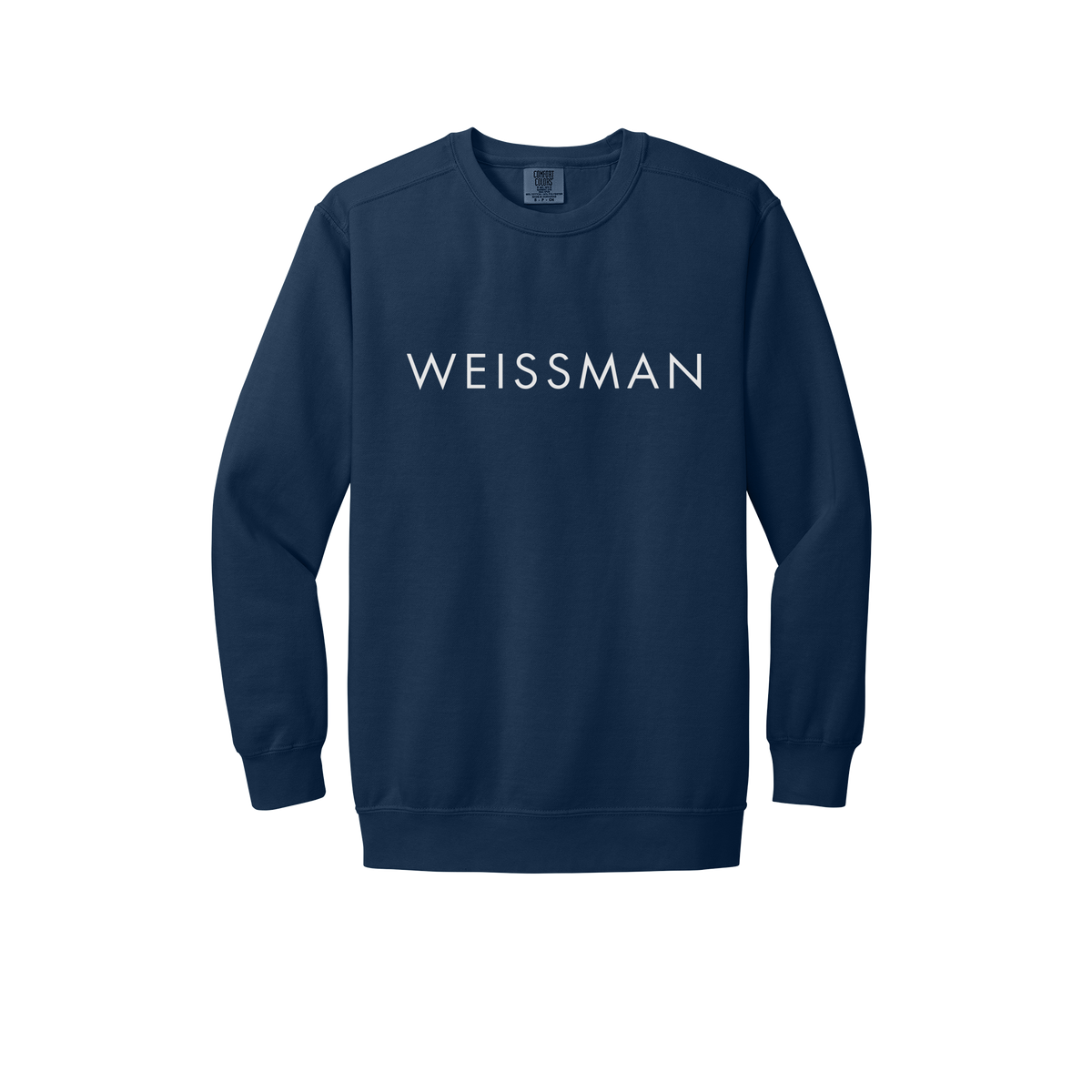 weissmans-premium-comfort-crewneck-dtf-front-1566-truenavy-flat-front
