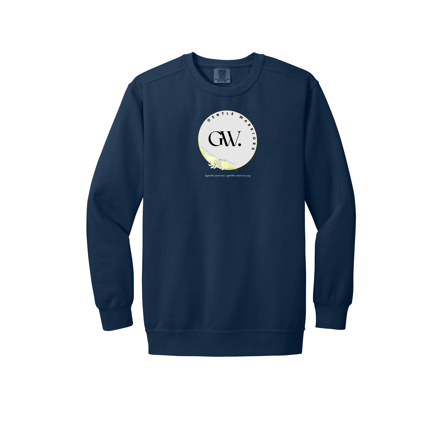 gentle-warriors-premium-comfort-crewneck-dtf-front-1566-truenavy-flat-front