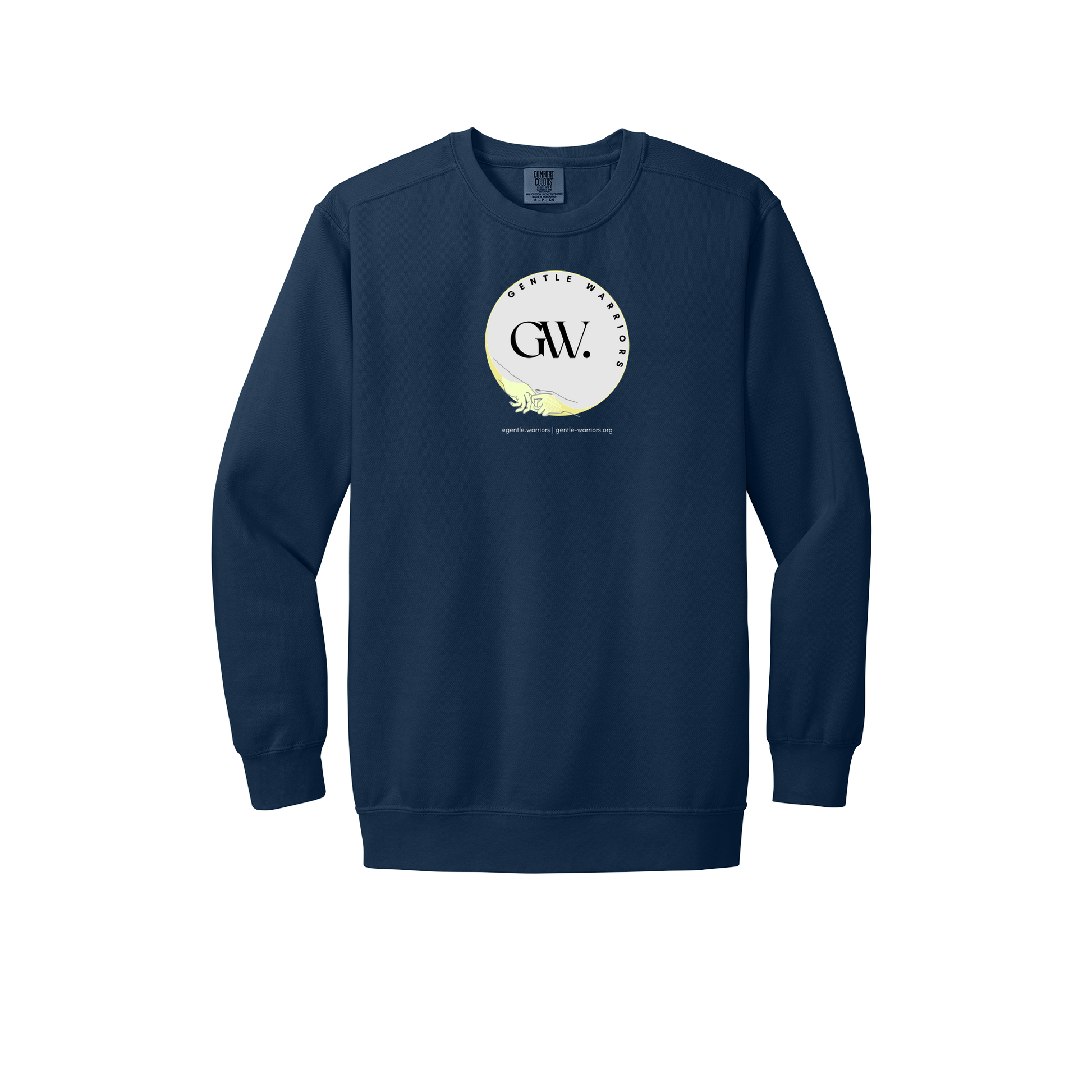 gentle-warriors-premium-comfort-crewneck-dtf-front-1566-truenavy-flat-front
