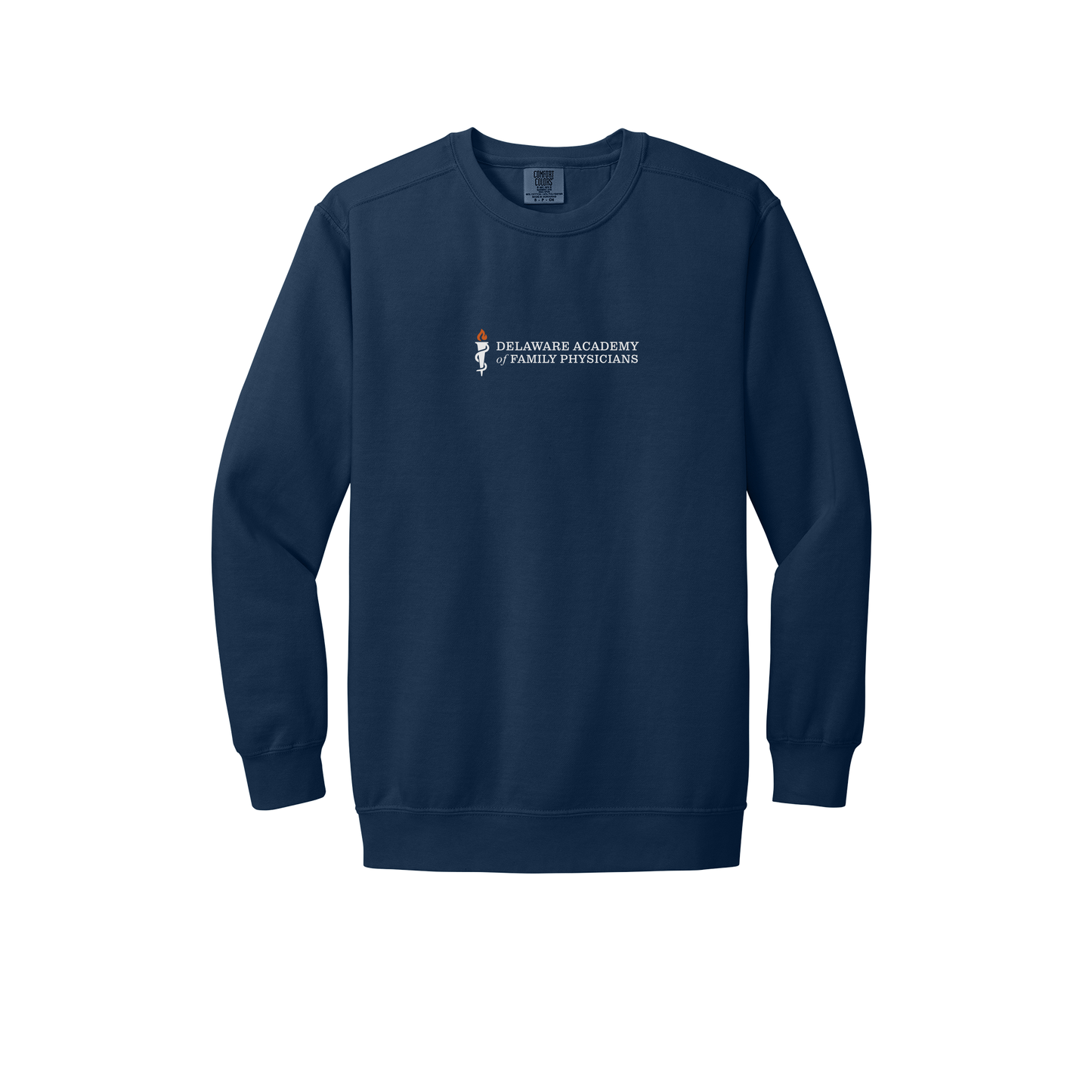delfamdoc-premium-clinic-comfort-crewneck-dtf-front-1566-truenavy-flat-front