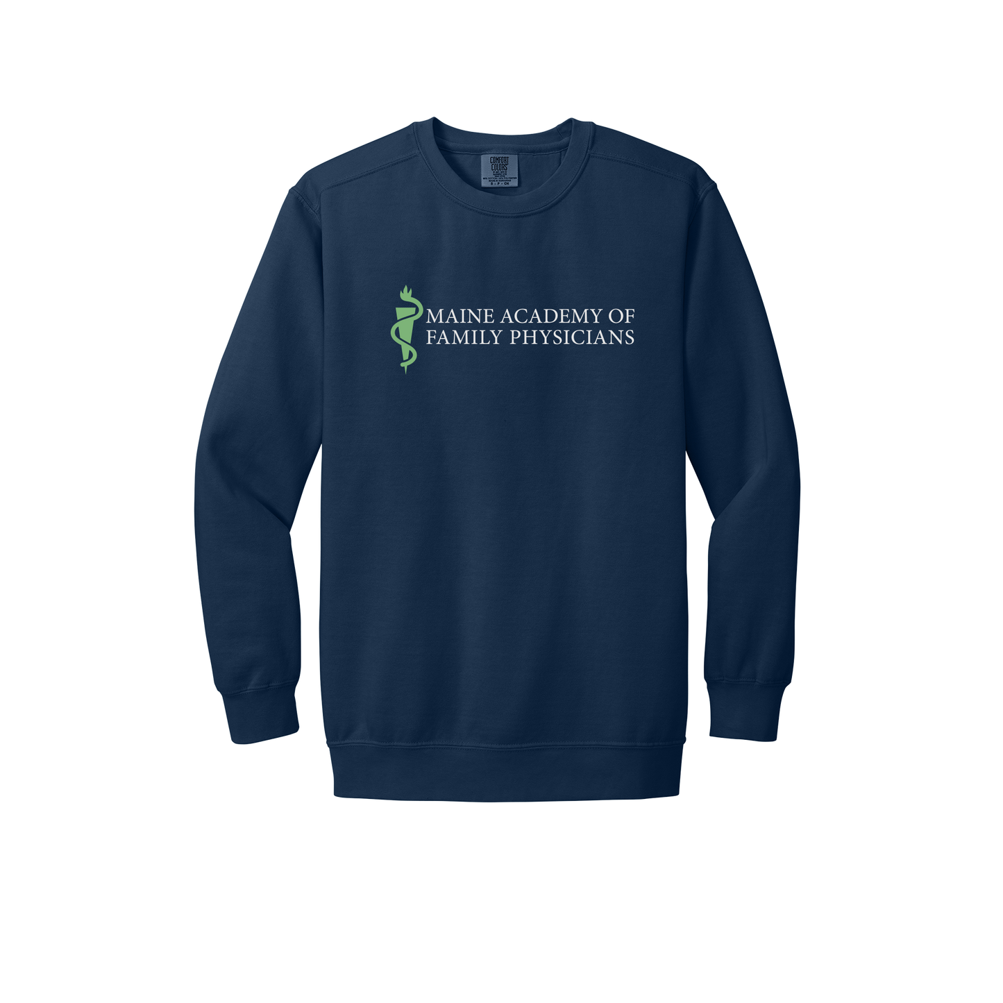 maineafp-premium-clinic-comfort-crewneck-dtf-front-1566-truenavy-flat-front