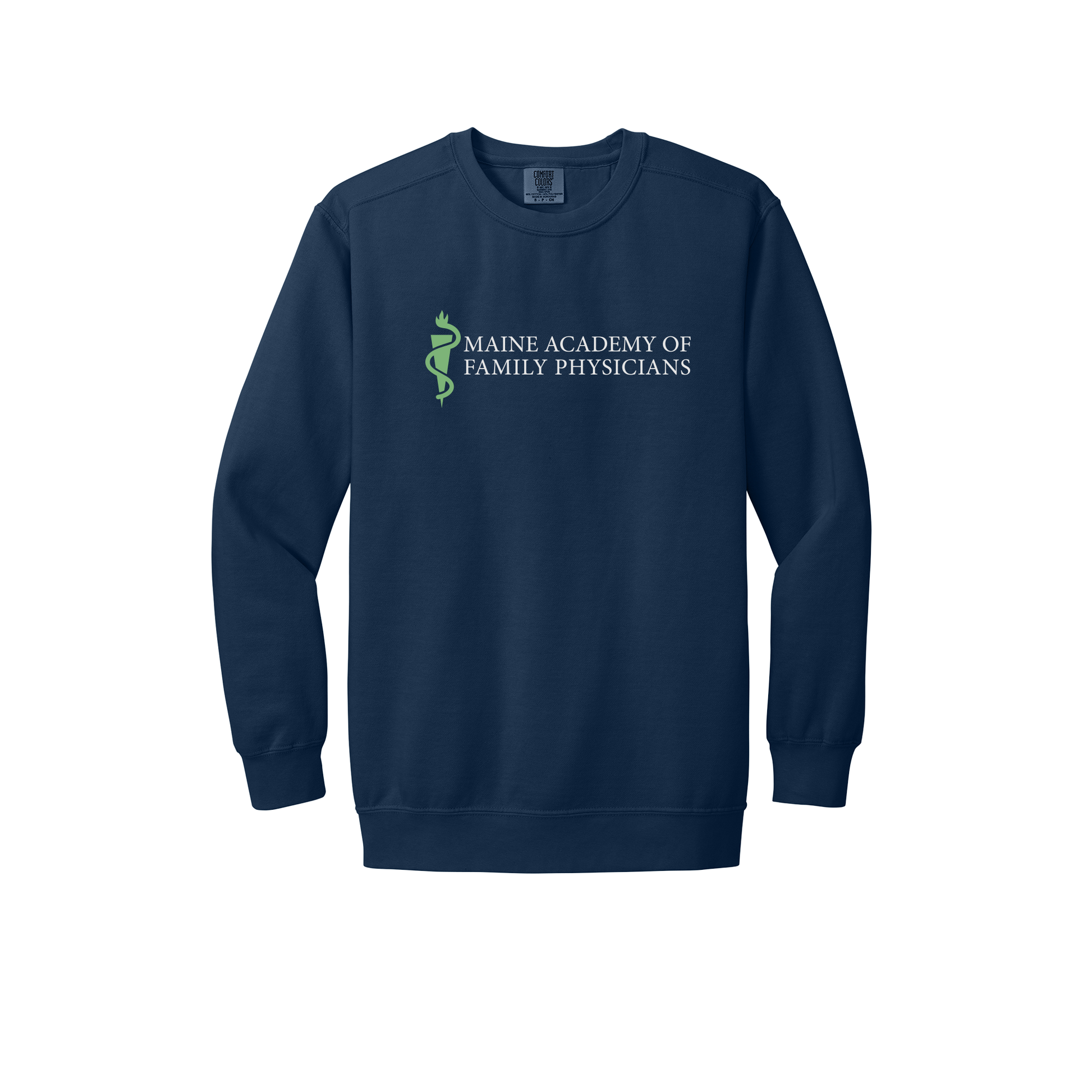 maineafp-premium-clinic-comfort-crewneck-dtf-front-1566-truenavy-flat-front
