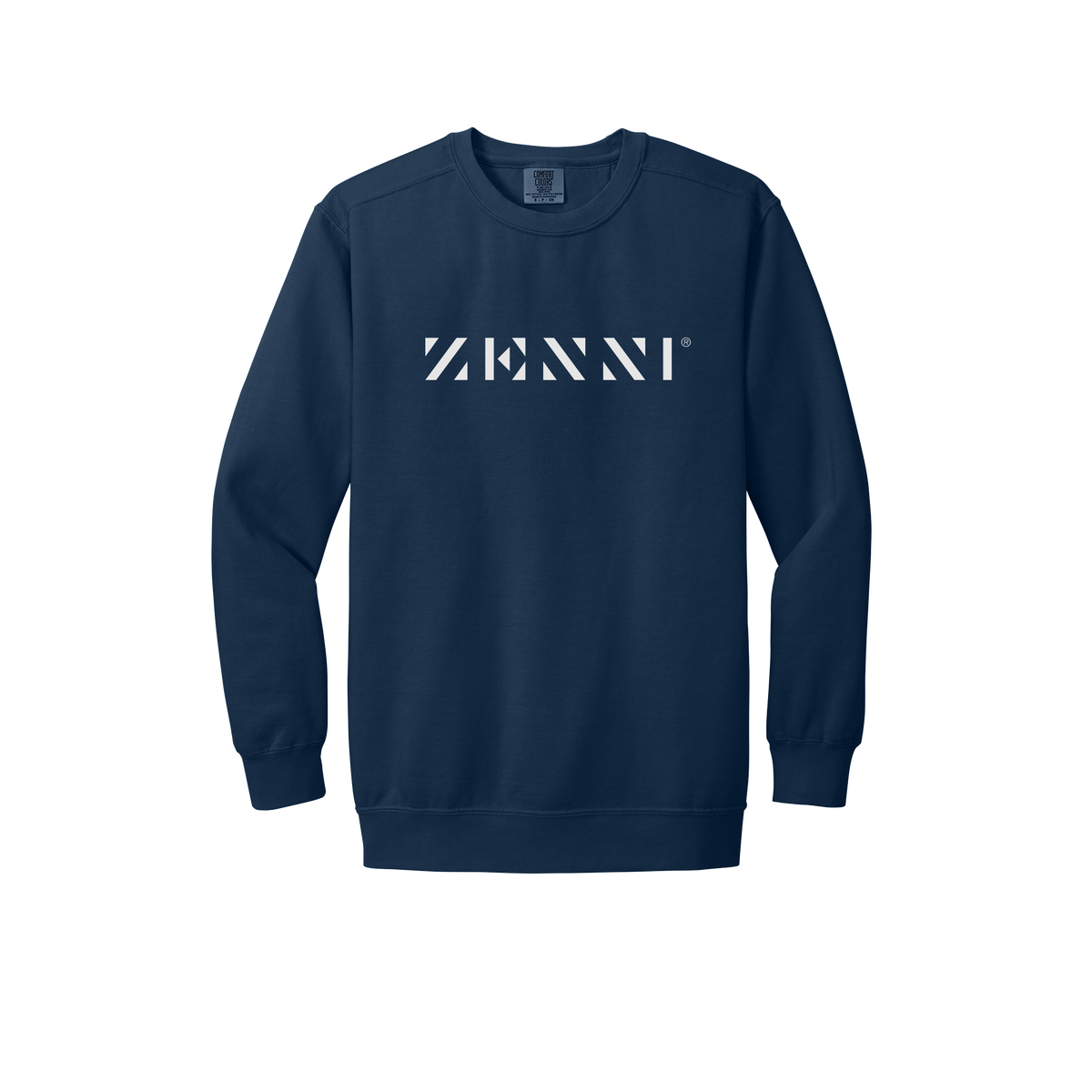 zennioptical-premium-clinic-comfort-crewneck-dtf-front-1566-truenavy-flat-front