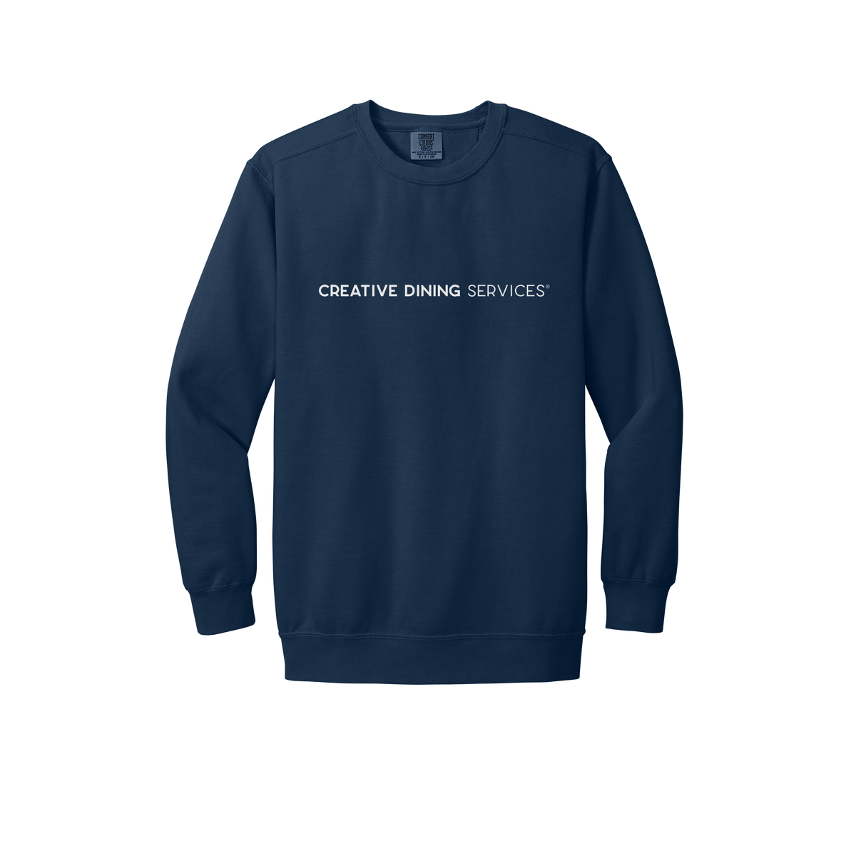 creativedining-premium-comfort-crewneck-dtf-front-1566-truenavy-flat-front