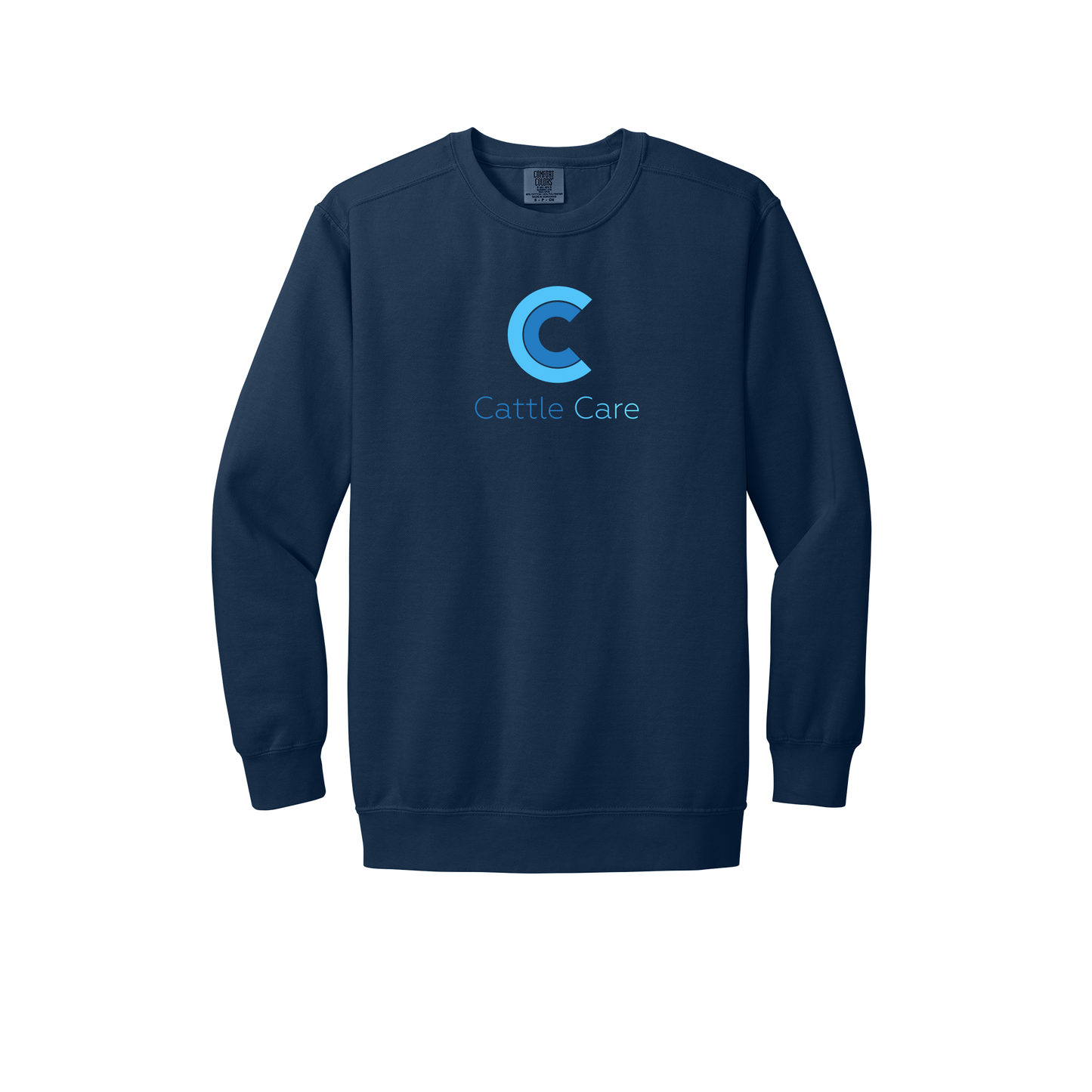 cattle-care-premium-comfort-crewneck-dtf-front-1566-truenavy-flat-front