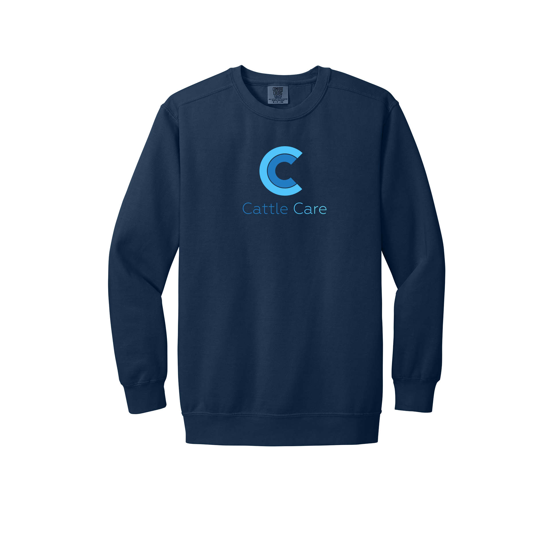 cattle-care-premium-comfort-crewneck-dtf-front-1566-truenavy-flat-front