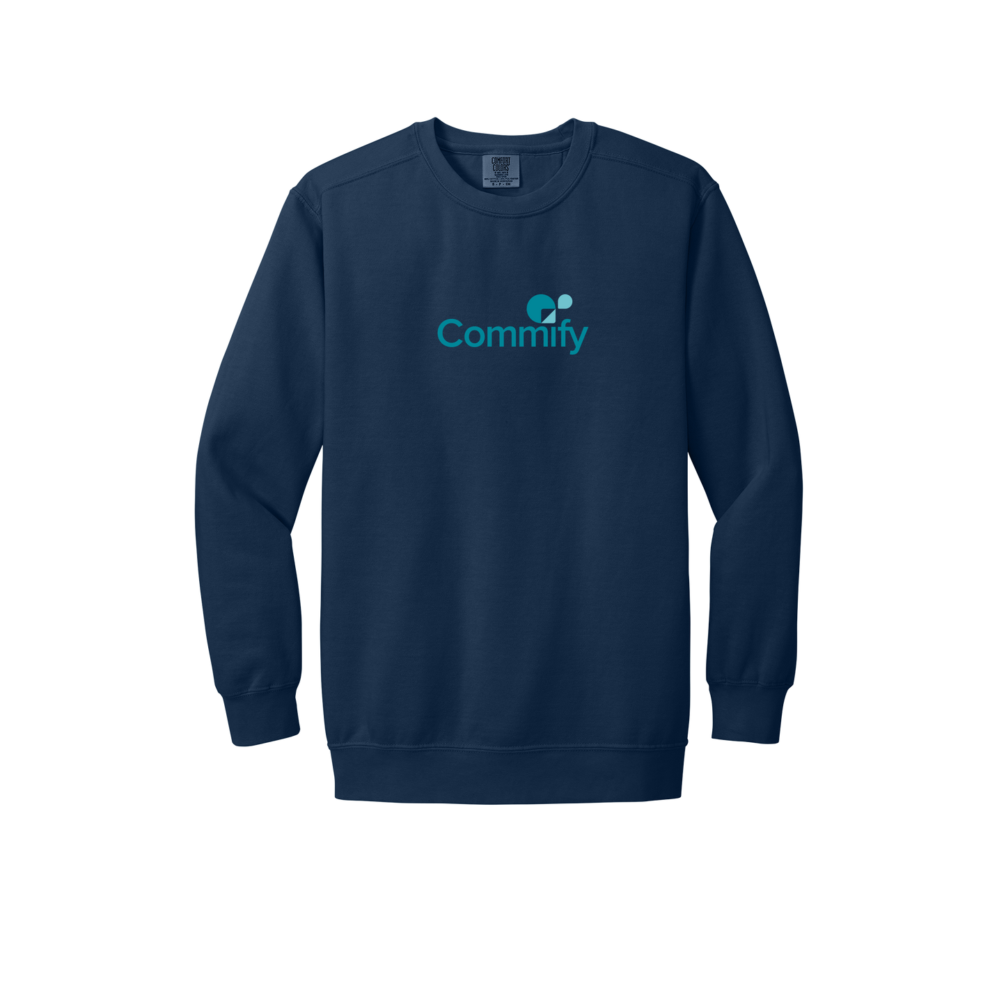 commify-premium-comfort-crewneck-dtf-front-1566-truenavy-flat-front