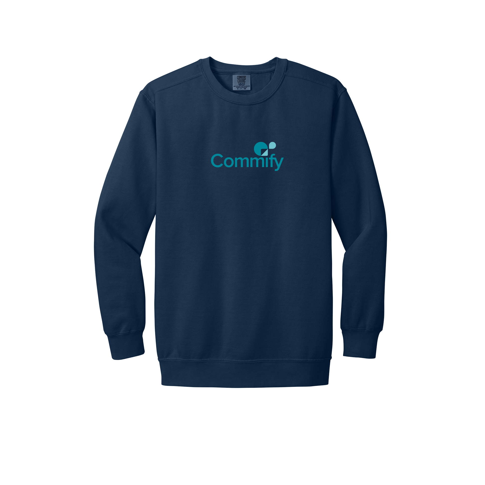 commify-premium-comfort-crewneck-dtf-front-1566-truenavy-flat-front