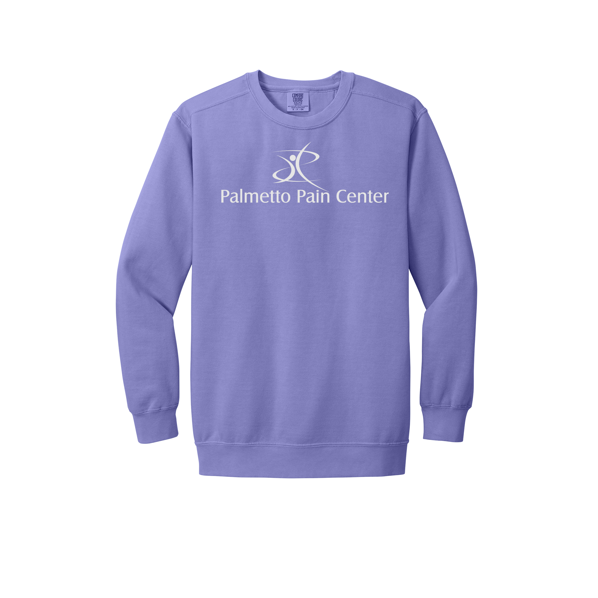 palmetto-pain-center-premium-clinic-comfort-crewneck-dtf-front-1566-violet-flat-front