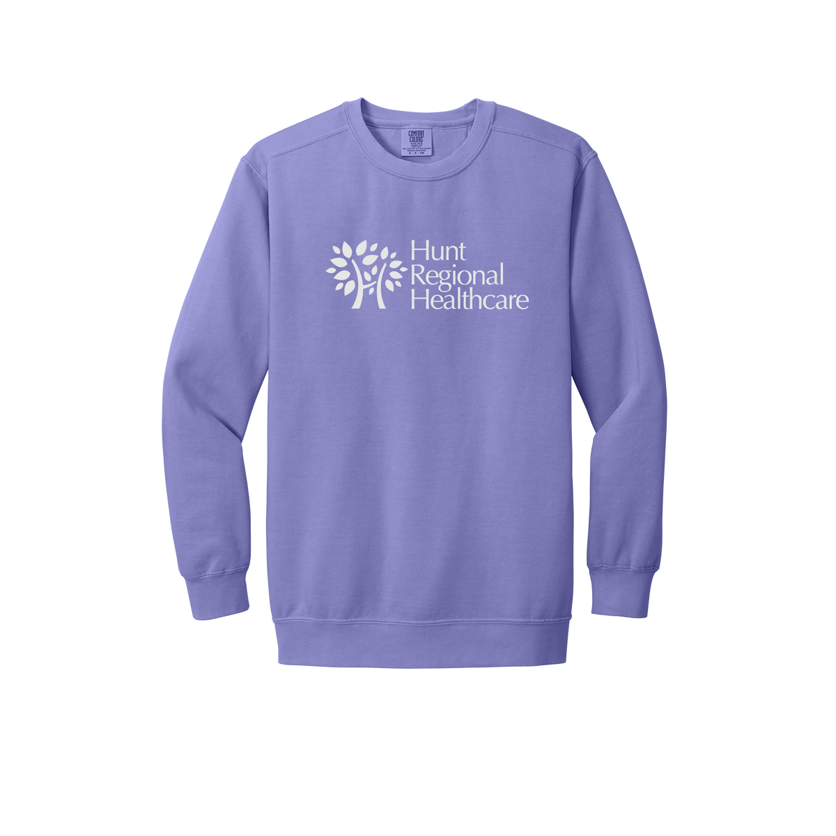 huntregional-premium-clinic-comfort-crewneck-dtf-front-1566-violet-flat-front