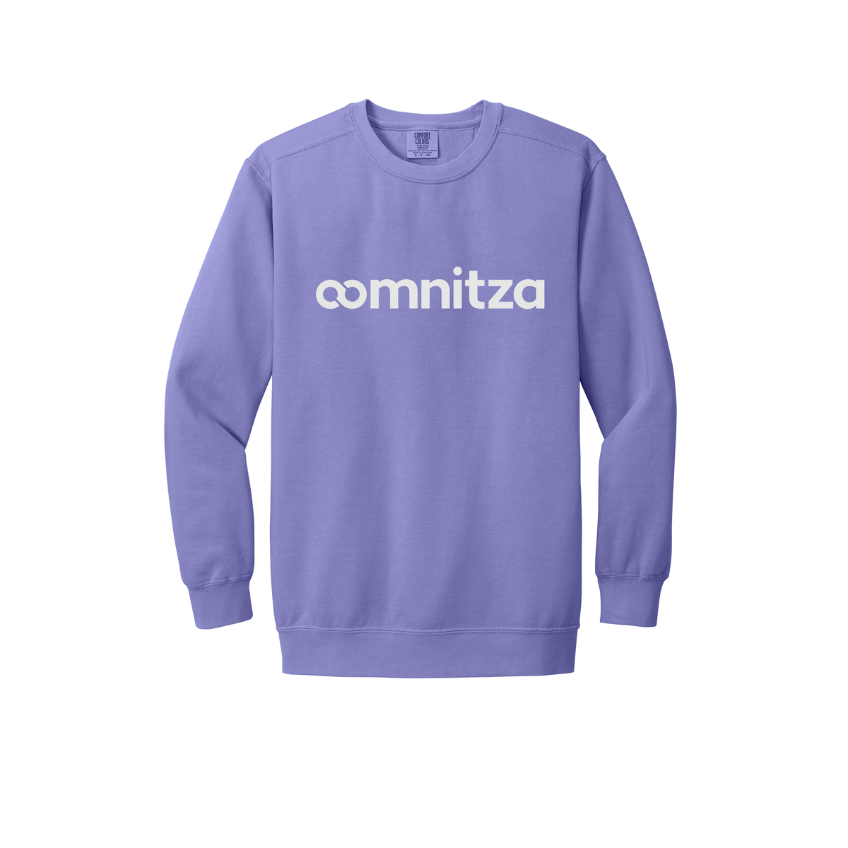 oomnitza-premium-comfort-crewneck-dtf-front-1566-violet-flat-front