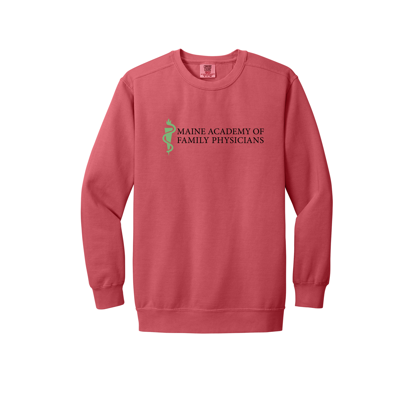 maineafp-premium-clinic-comfort-crewneck-dtf-front-1566-watermelon-flat-front