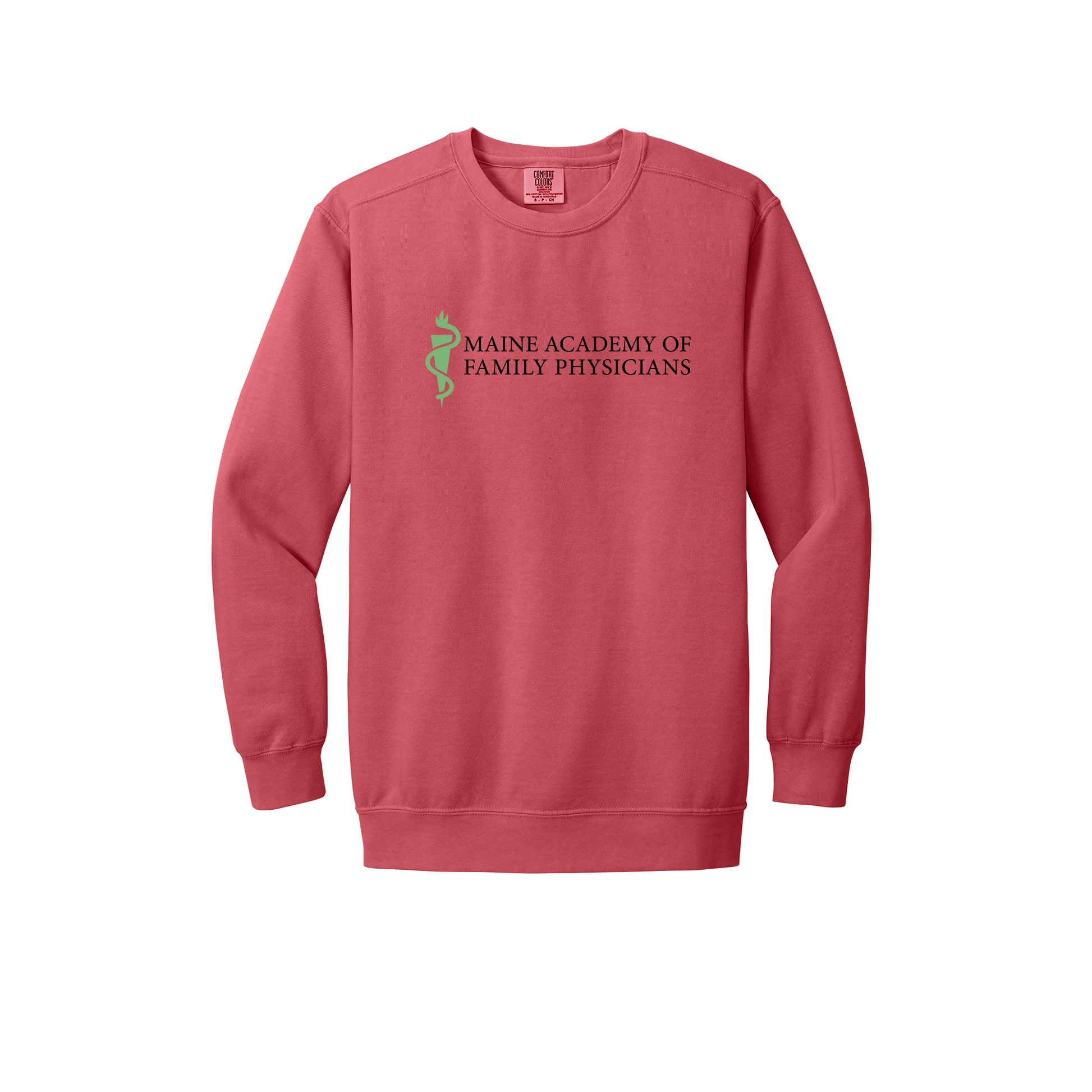maineafp-premium-clinic-comfort-crewneck-dtf-front-1566-watermelon-flat-front