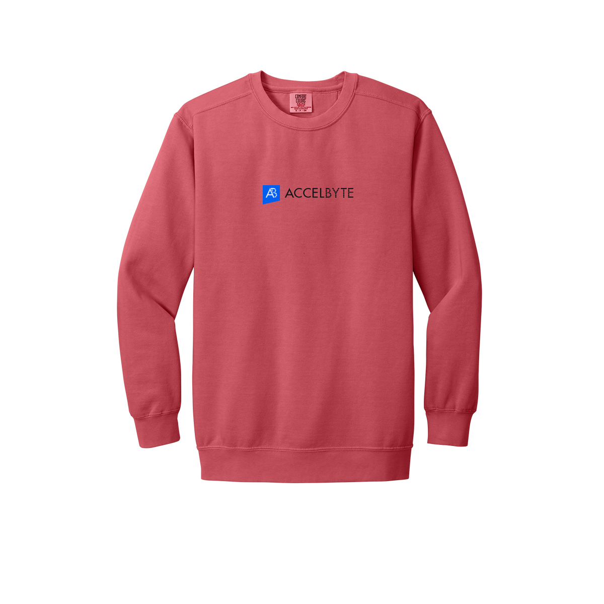 accelbyte-premium-comfort-crewneck-dtf-front-1566-watermelon-flat-front