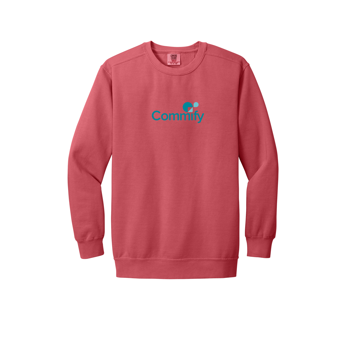 commify-premium-comfort-crewneck-dtf-front-1566-watermelon-flat-front