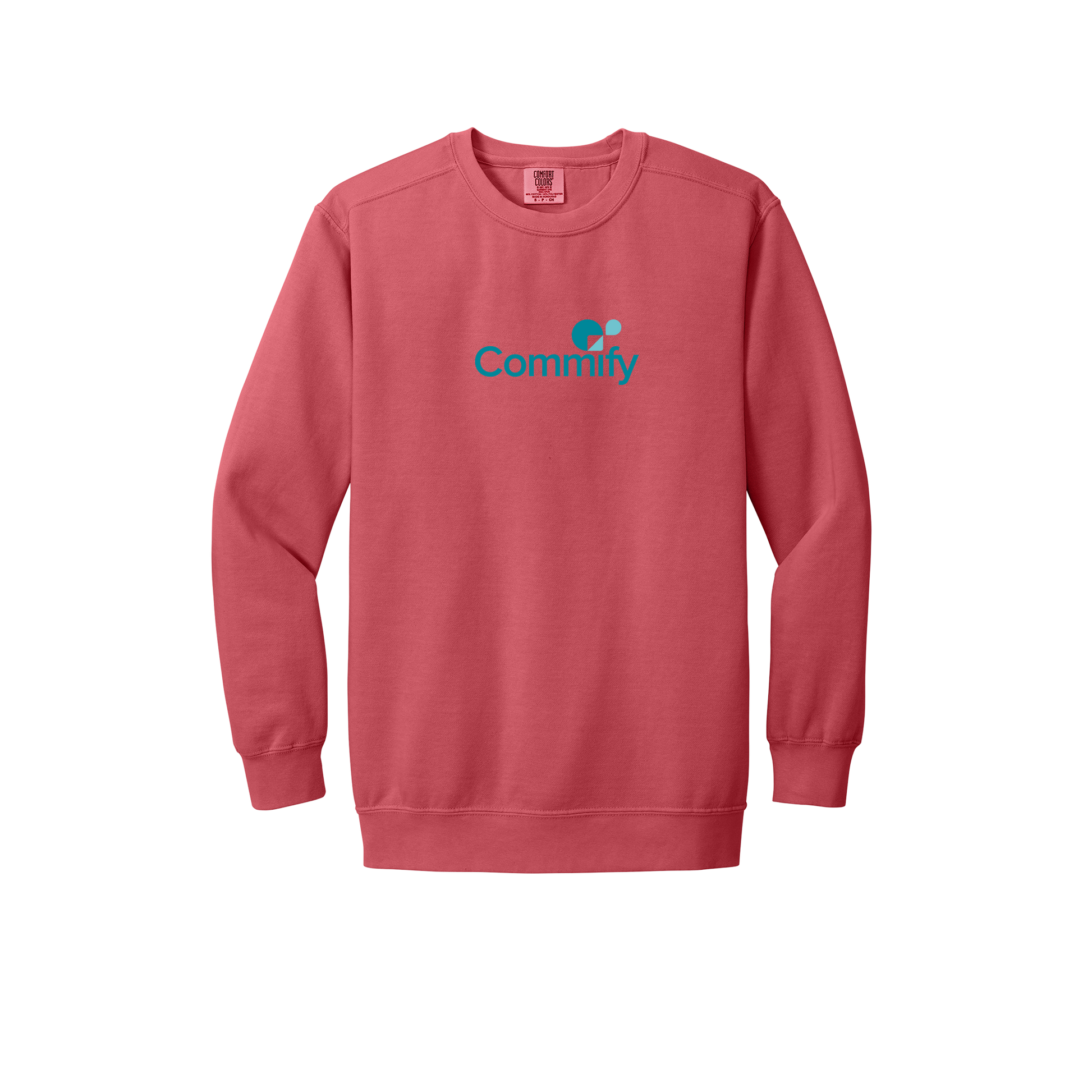 commify-premium-comfort-crewneck-dtf-front-1566-watermelon-flat-front